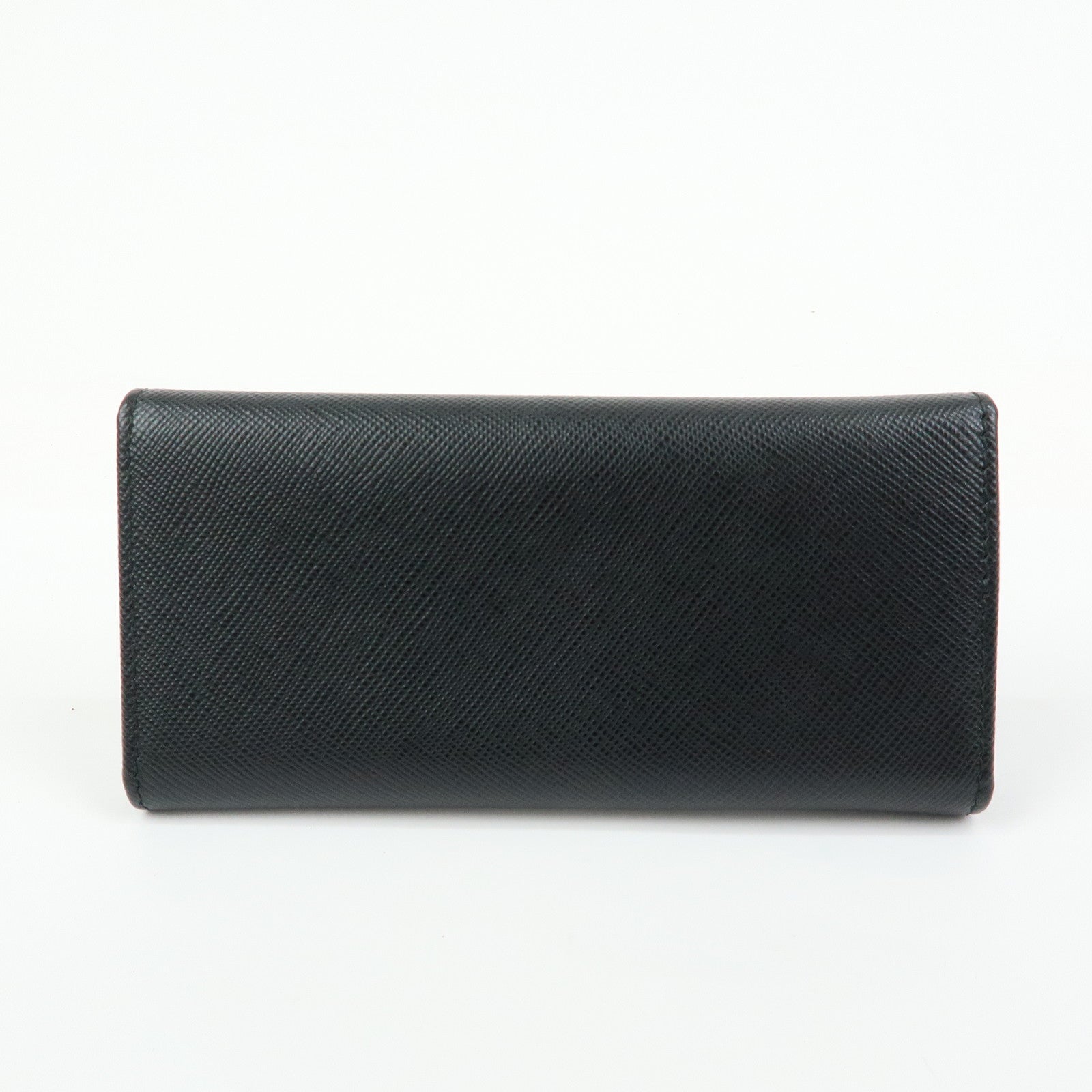 PRADA Saffiano Leather 6 Rings Key Case Key Holder Black