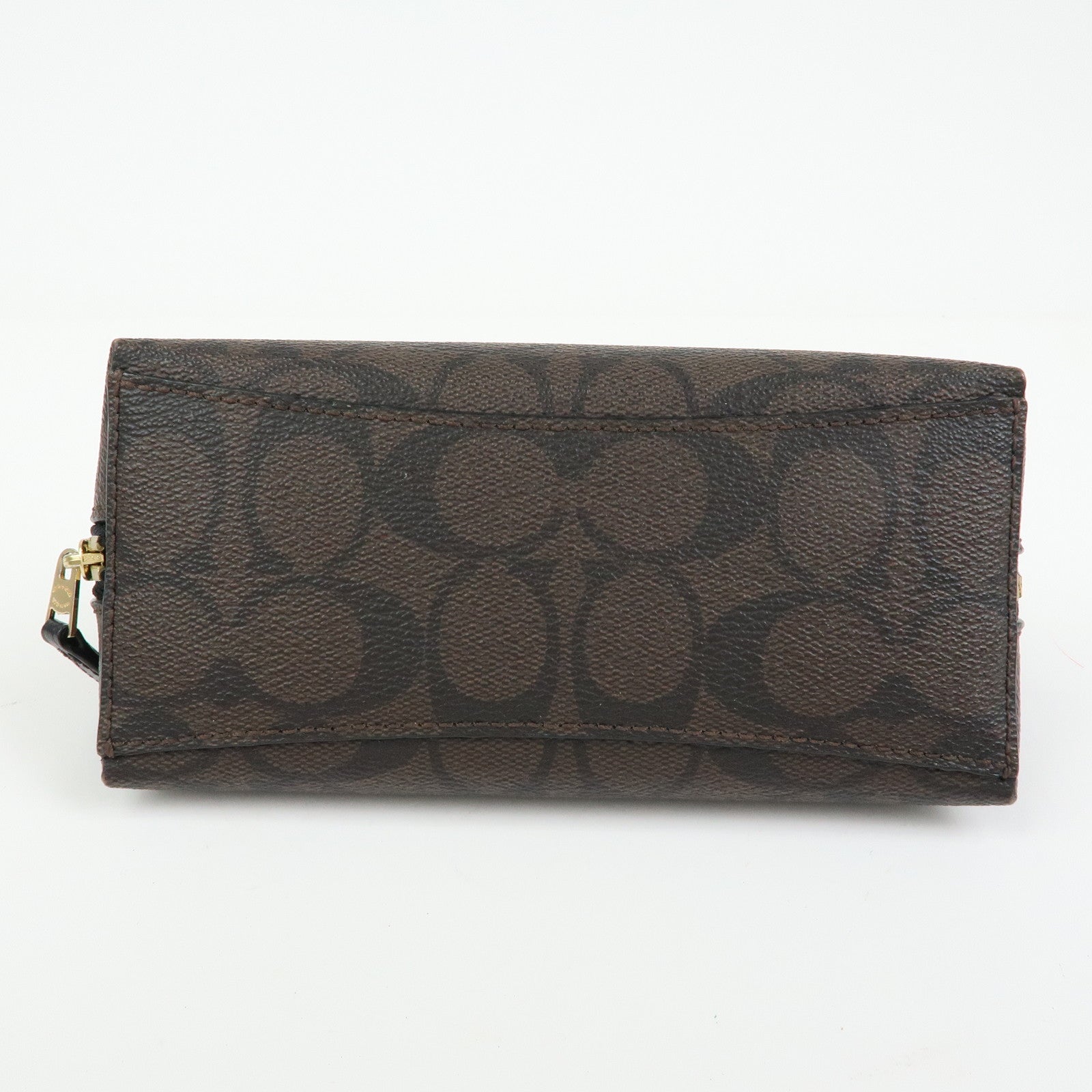 COACH Set of 2 Signature PVC Leather Shoulder Bag Cosmetic Pouch