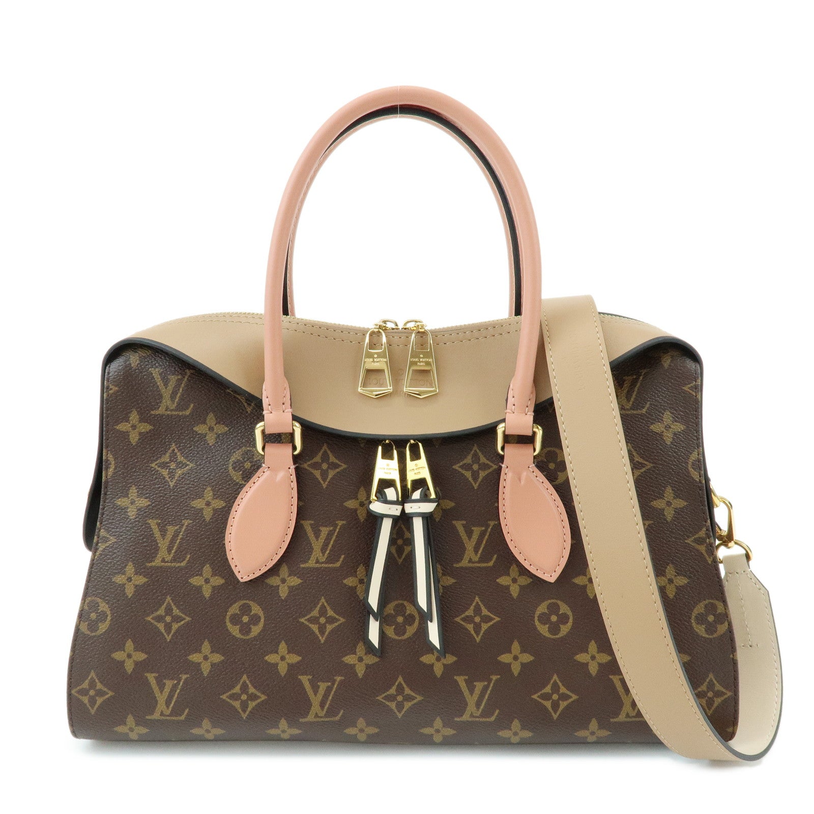 Louis Vuitton Monogram Tuileries Tote Canvavs Leather Hand Bag M44270