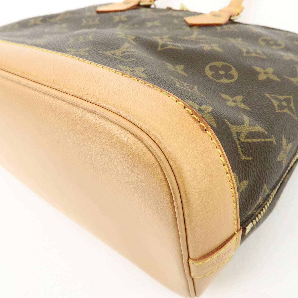 Louis Vuitton Monogram Alma PM Canvas Leather Hand Bag Brown M51130
