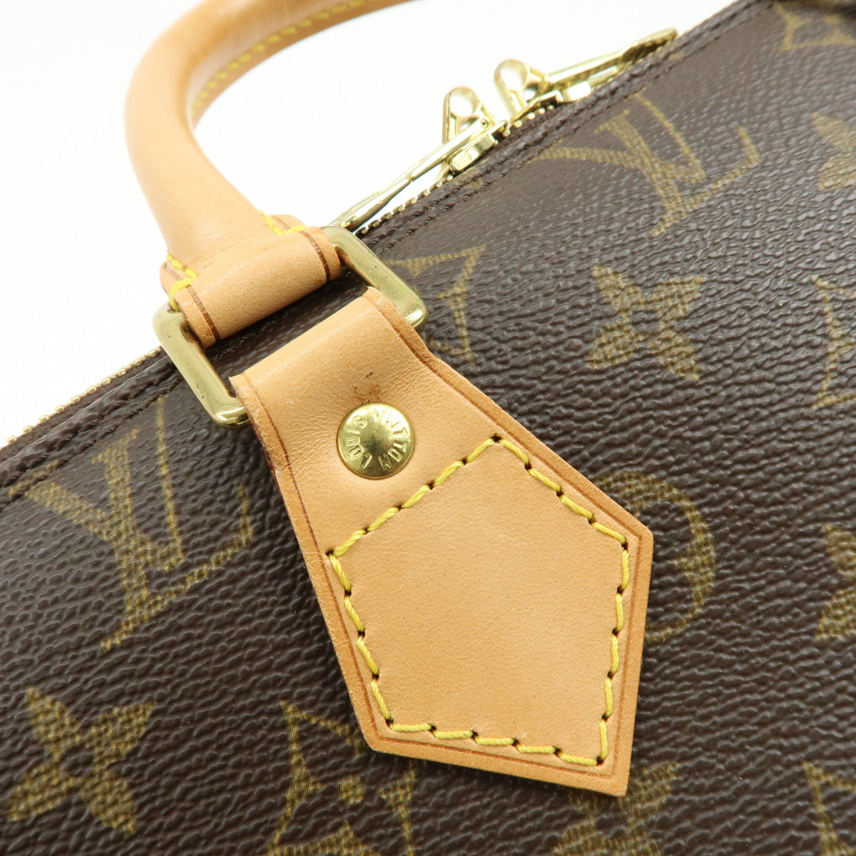 Louis Vuitton Monogram Alma Canvas Leather Hand Bag Brown M51130