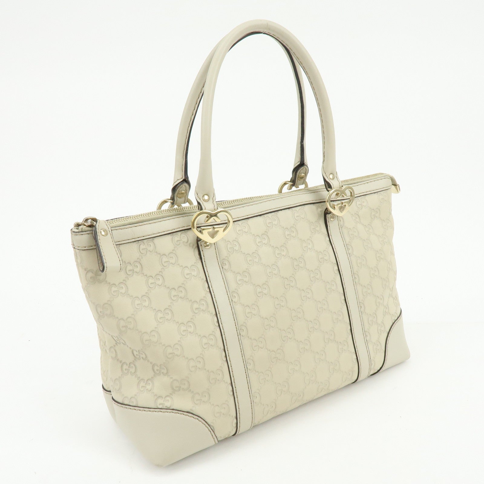 GUCCI Interlocking G Lovely Heart Guccissima Leather Tote Bag 257069