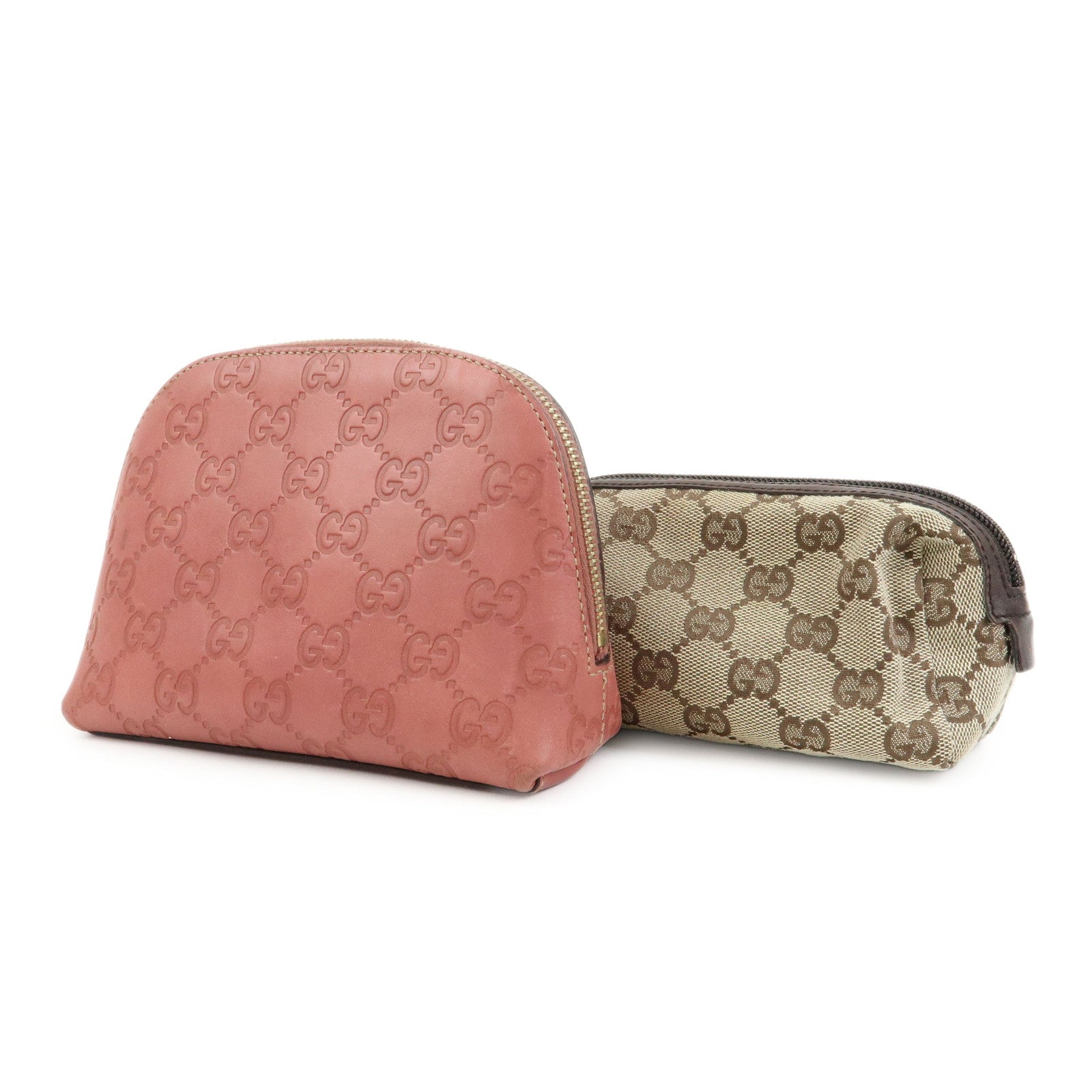 GUCCI Set of 2 Guccisima GG CanvasCosmetic Pouch 29596 141810