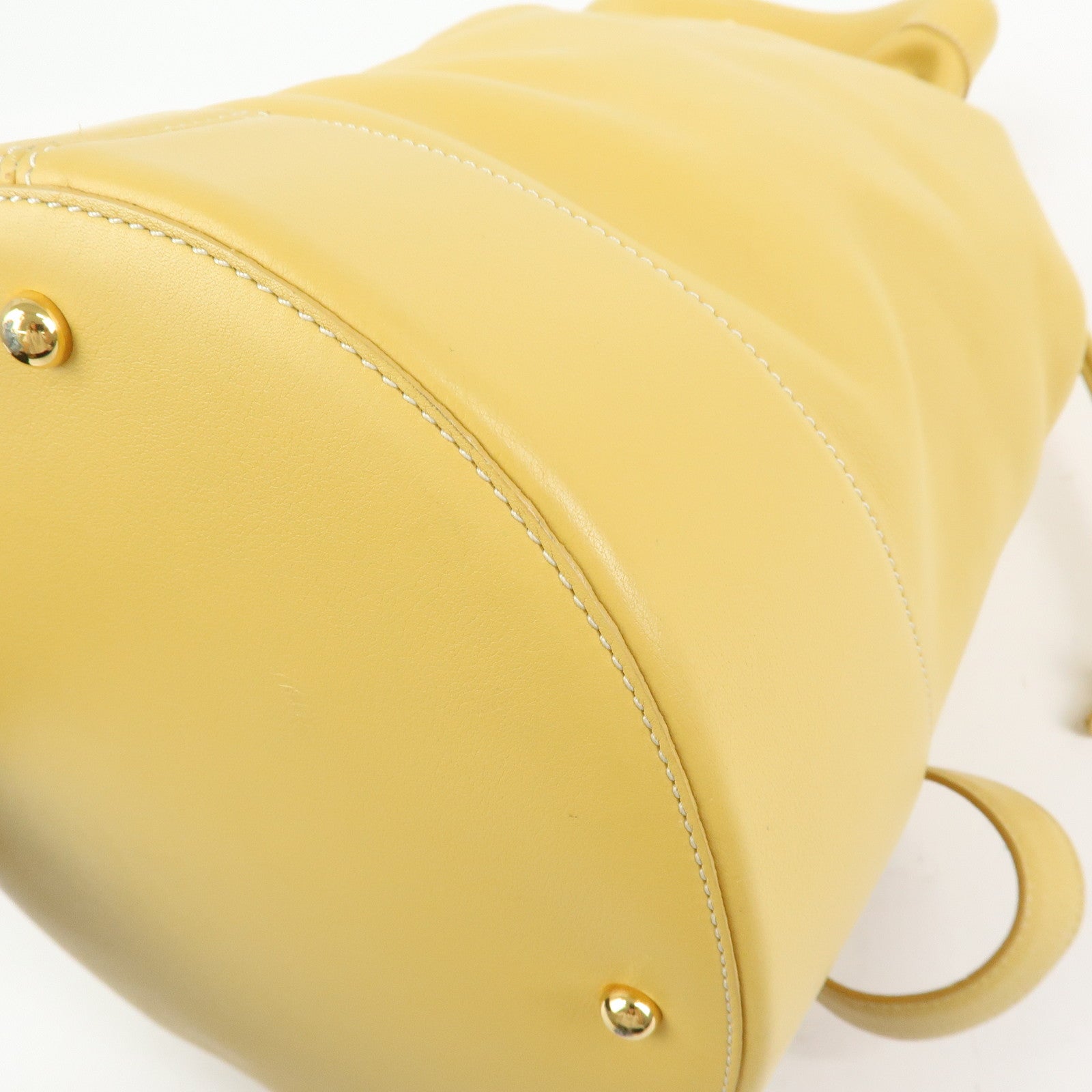 LOEWE Anton Anagram Leather Shoulder Bag Backpack and Pouch Yellow