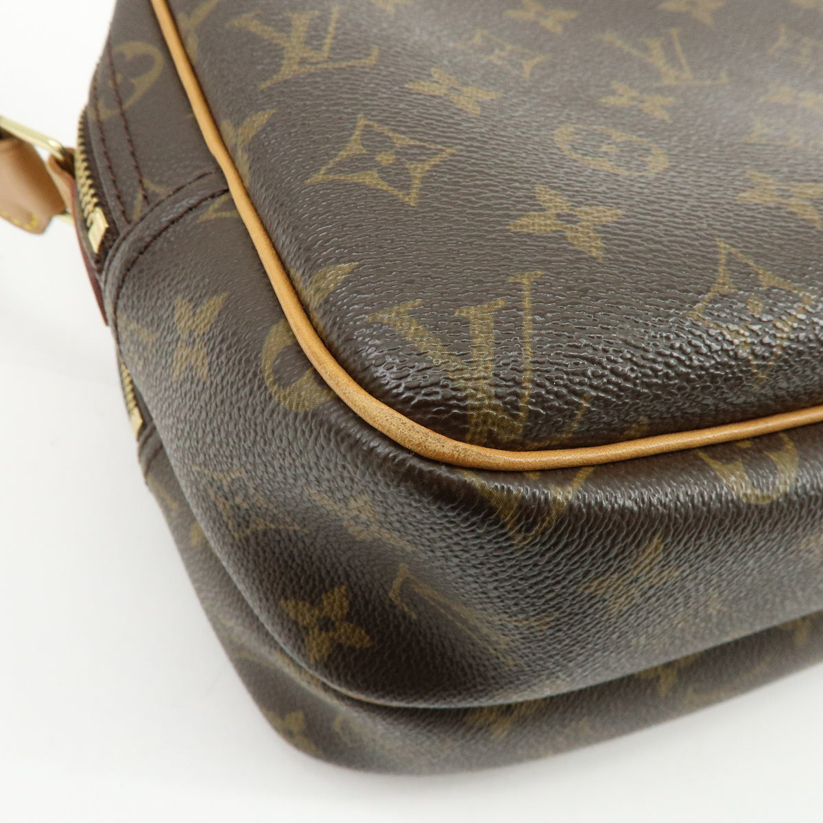 Louis Vuitton Monogram Reporter PM Shoulder Crossbody Bag Brown M45254