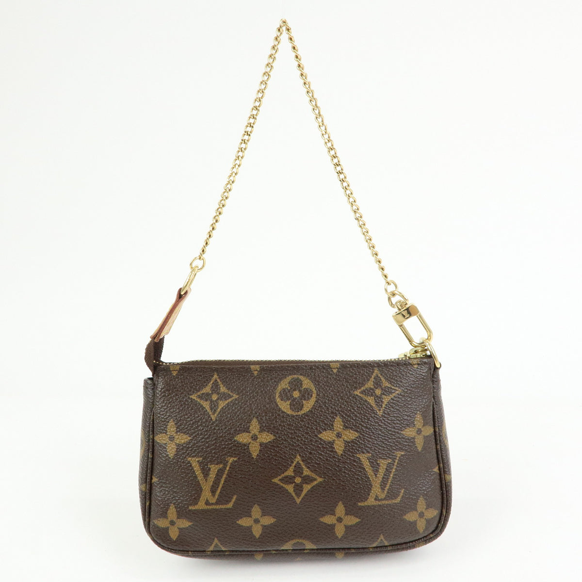 Louis Vuitton Monogram Mini Pochette Accessoires Hand Bag Brown M58009