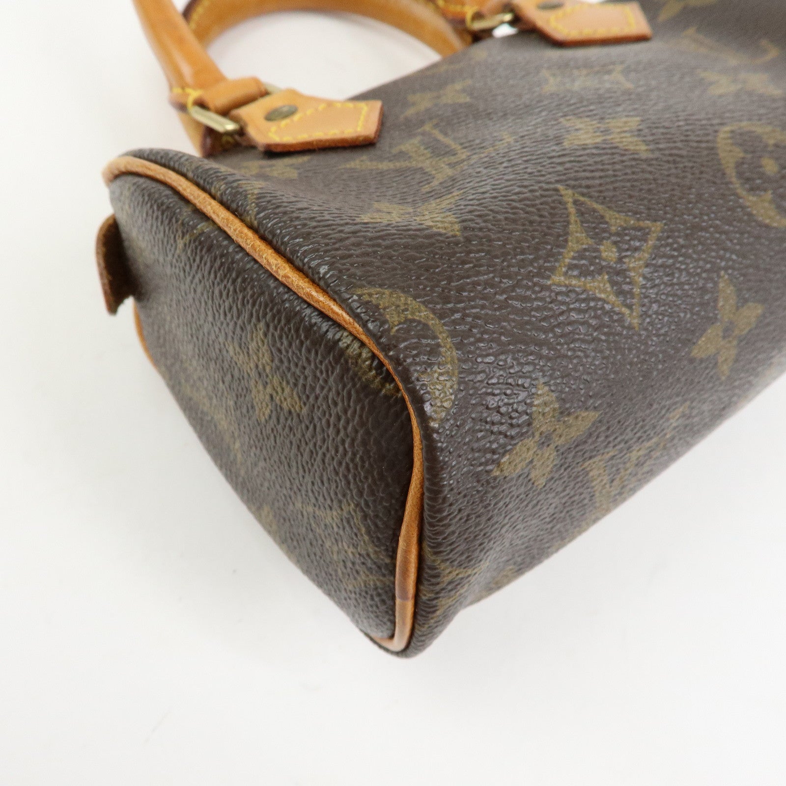 Louis Vuitton Monogram Mini Speedy Shoulder Hand Bag Brown M41534
