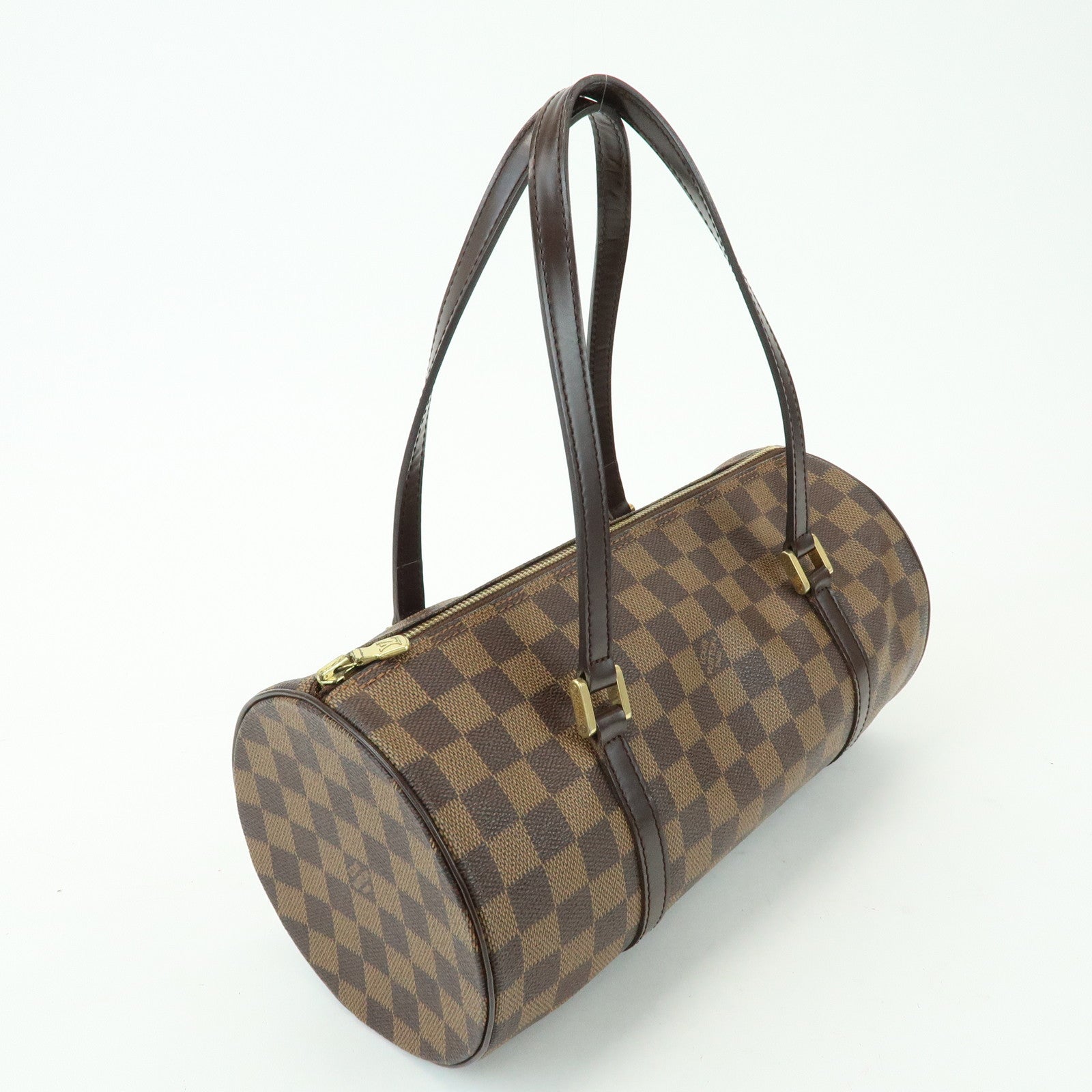 Louis Vuitton Damier Ebene Papillon 30 Hand Bag & Pouch Brown N51303