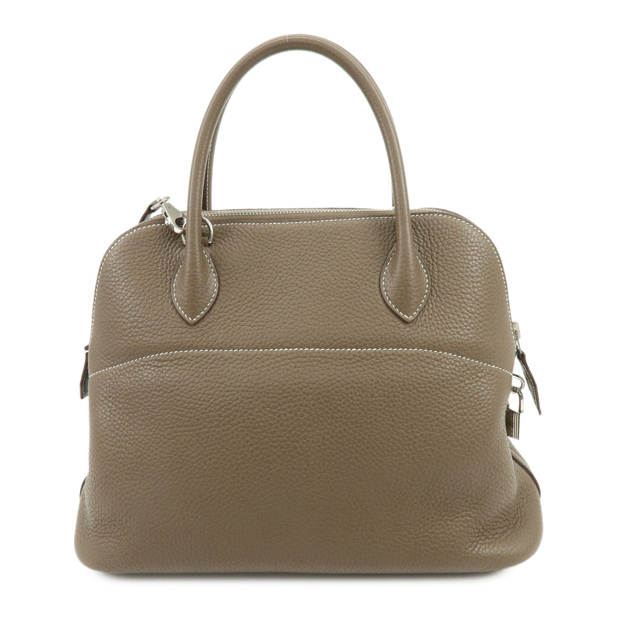 HERMES Blolide 31 Taurillon Clemence 2Way Bag Hand Bag C Stamped Etoupe