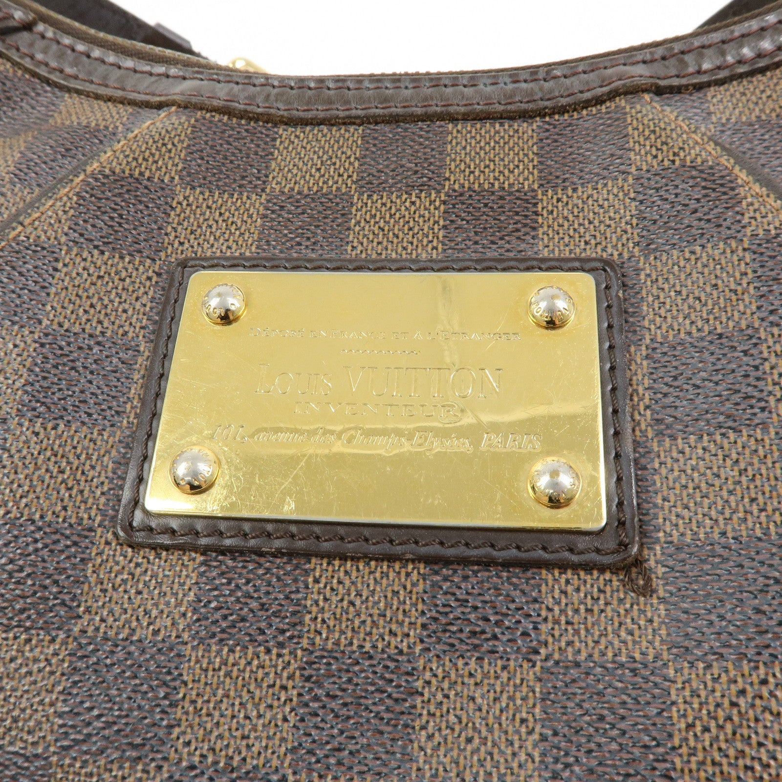 Louis Vuitton Damier Thames PM Canvas Shoulder Bag Hand Bag N48180