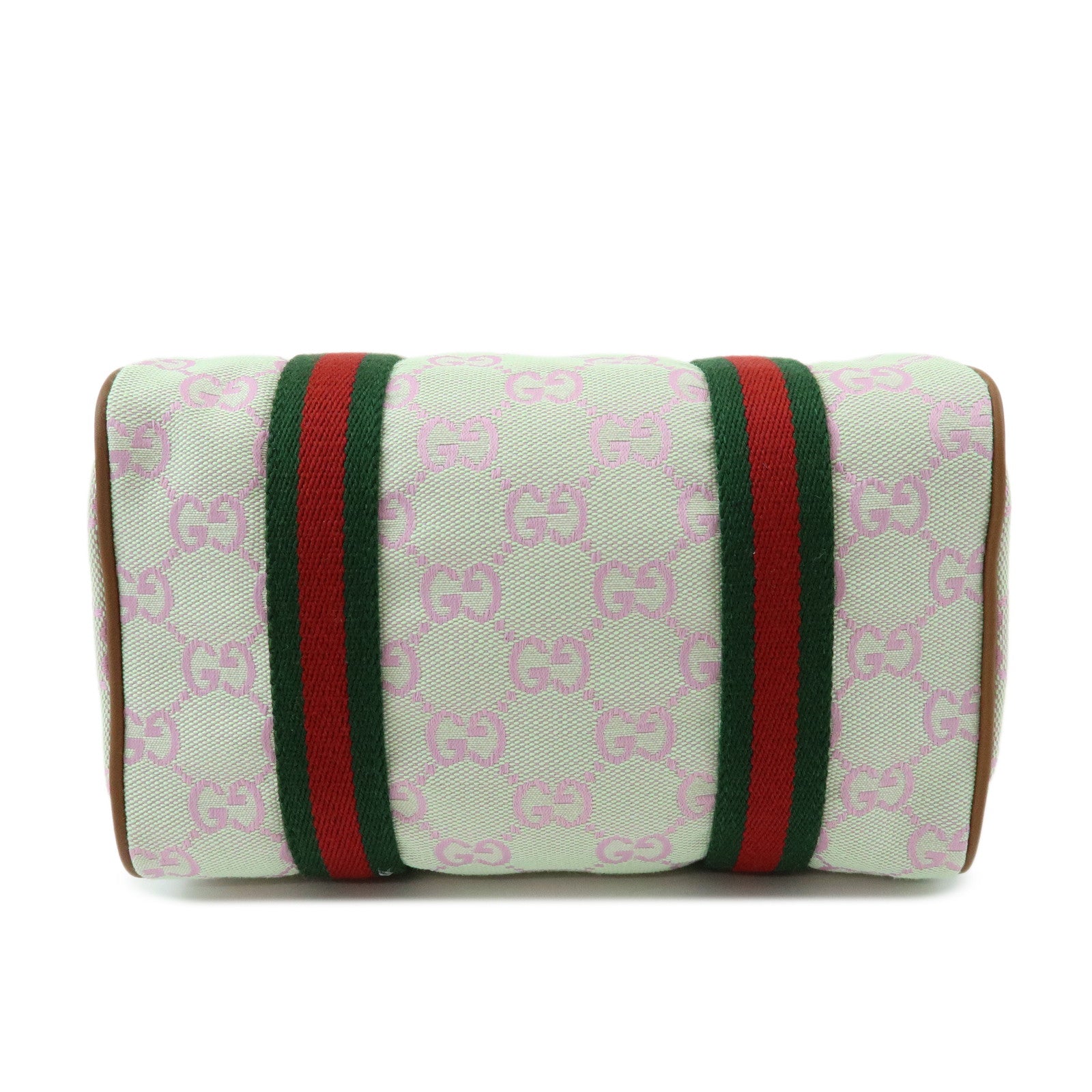 GUCCI Sherry Interlocking G Canvas Leather 2Way Mini Boston Bag 856055
