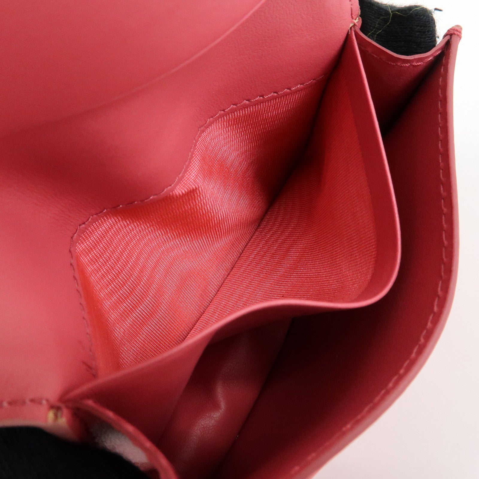 PRADA Ribbon Motif Saffiano Leather Card Case Card Holder Pink