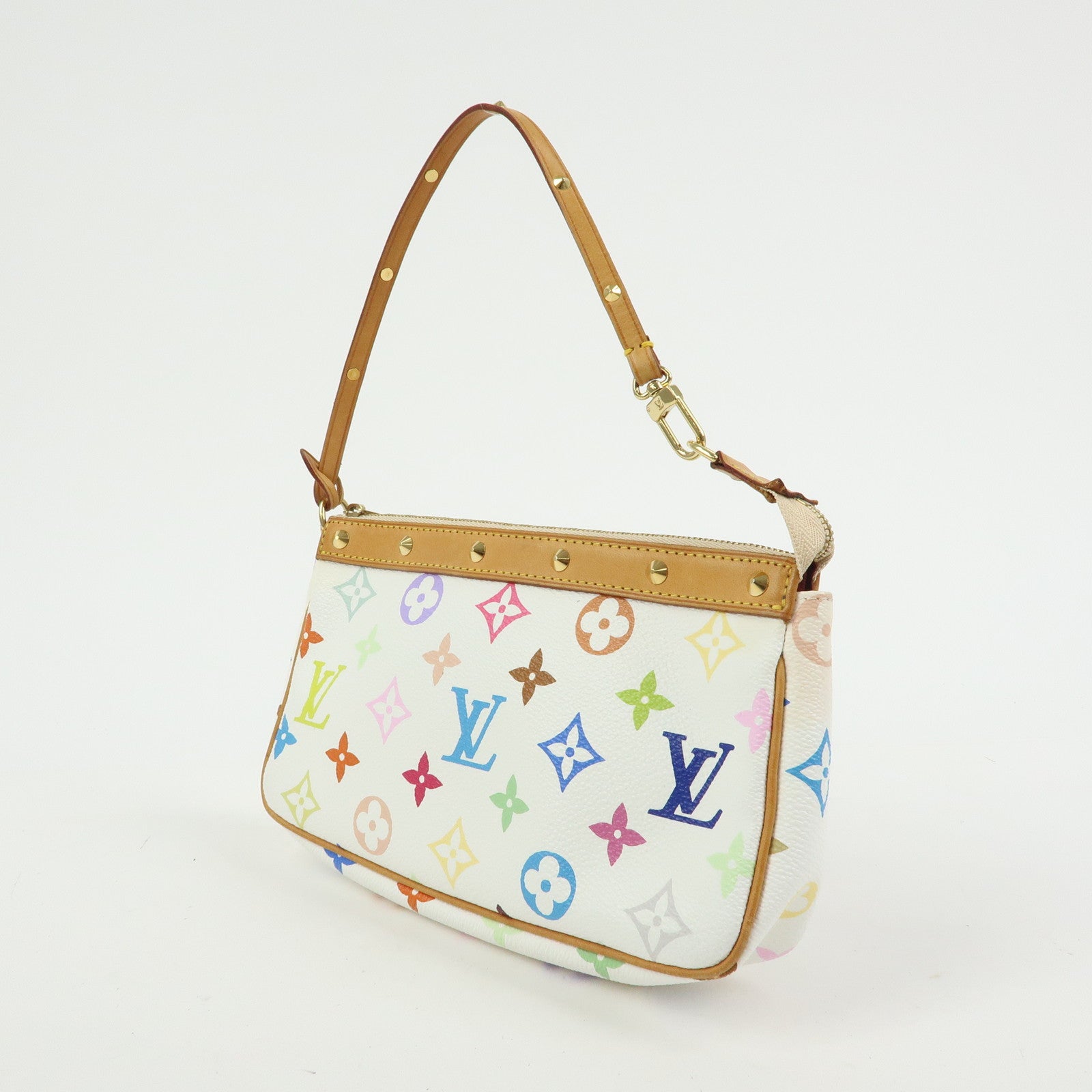 Louis Vuitton Monogram Multicolor Pochette Accessoires Blanc M92649