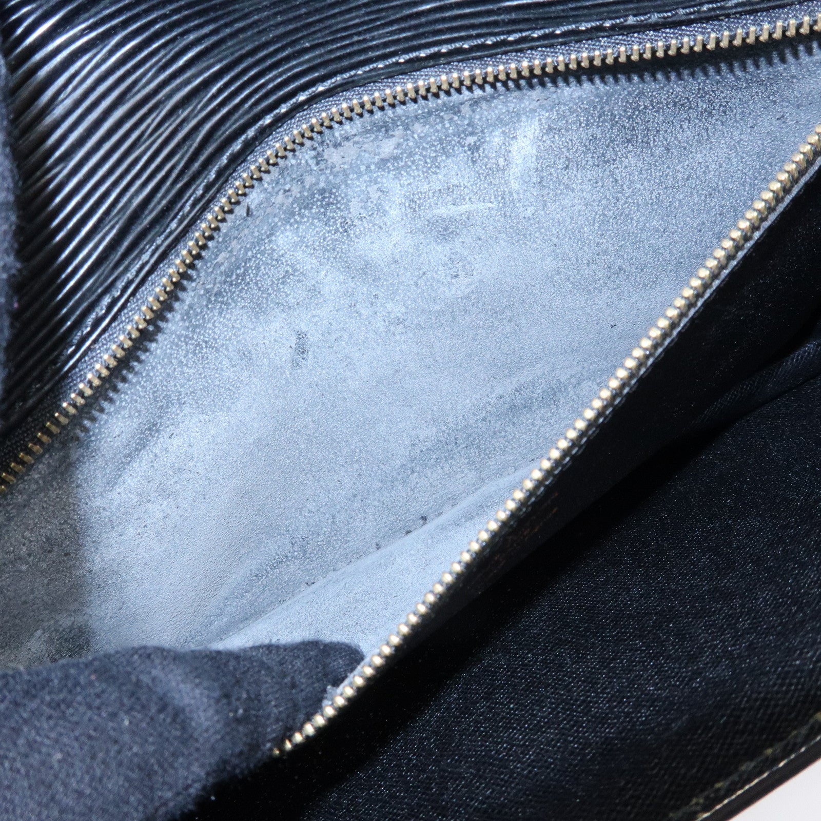 Louis Vuitton Epi Sellier Dragonne Leather Clutch Bag Noir Black M52612