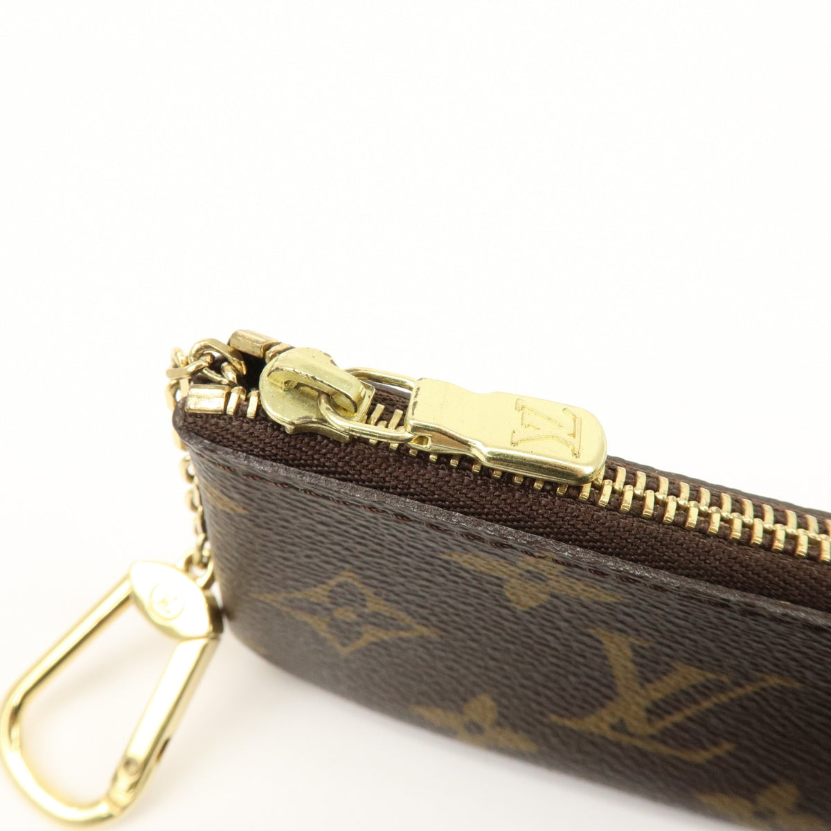 Louis Vuitton Monogram Pochette Cles Coin Case Key Case Brown M62650