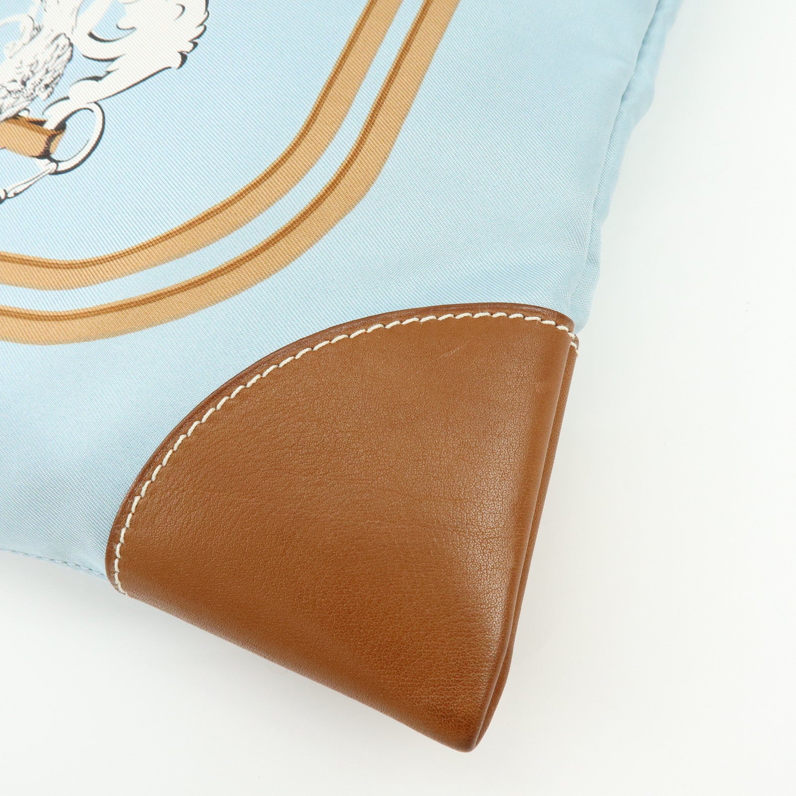 HERMES Silk Leather Silky City MM Shoulder Bag BRIDESdeGALA Blue