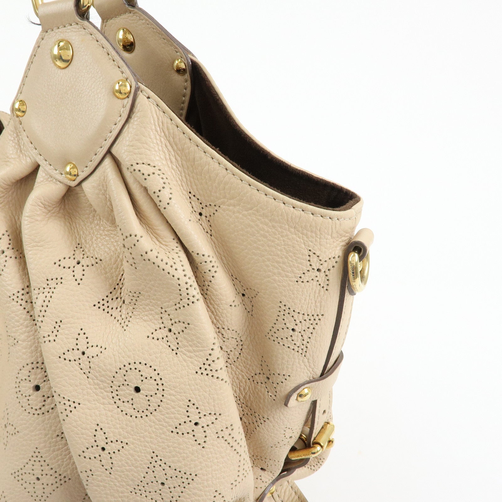 Louis Vuitton Monogram Mahina L Shoulder Hand Bag Sable M93979