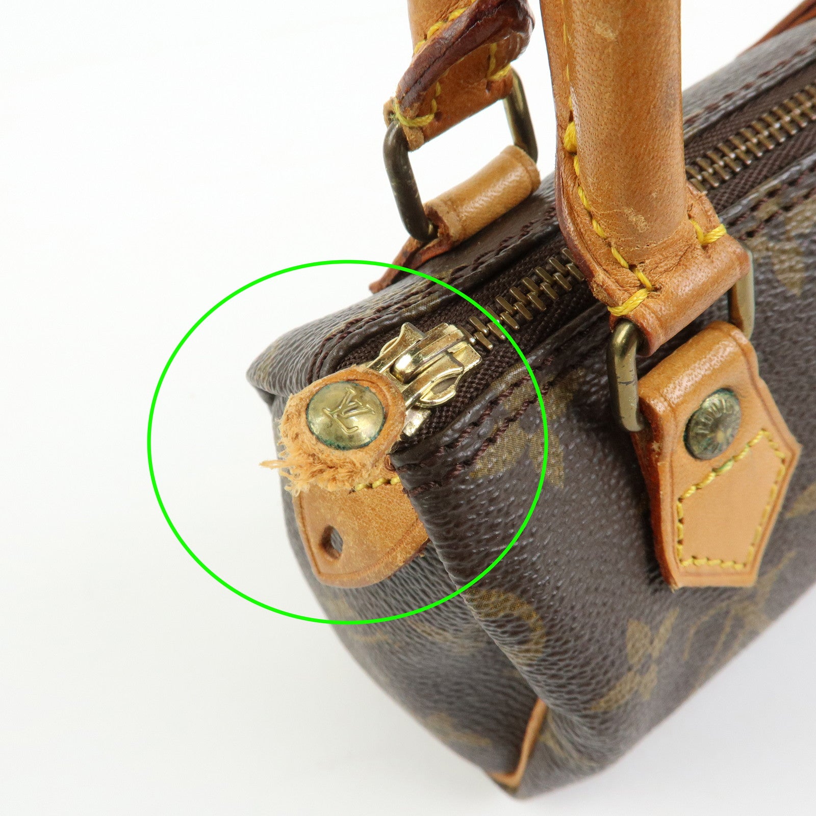 Louis Vuitton Monogram Canvas Mini Speedy Hand Bag & Strap M41534