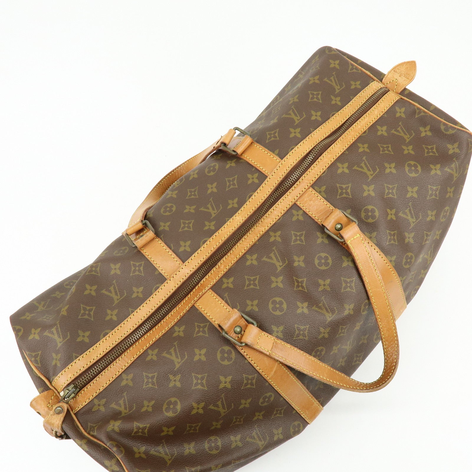 Louis Vuitton Monogram Sac Souple 55 Boston Bag Brown M41622