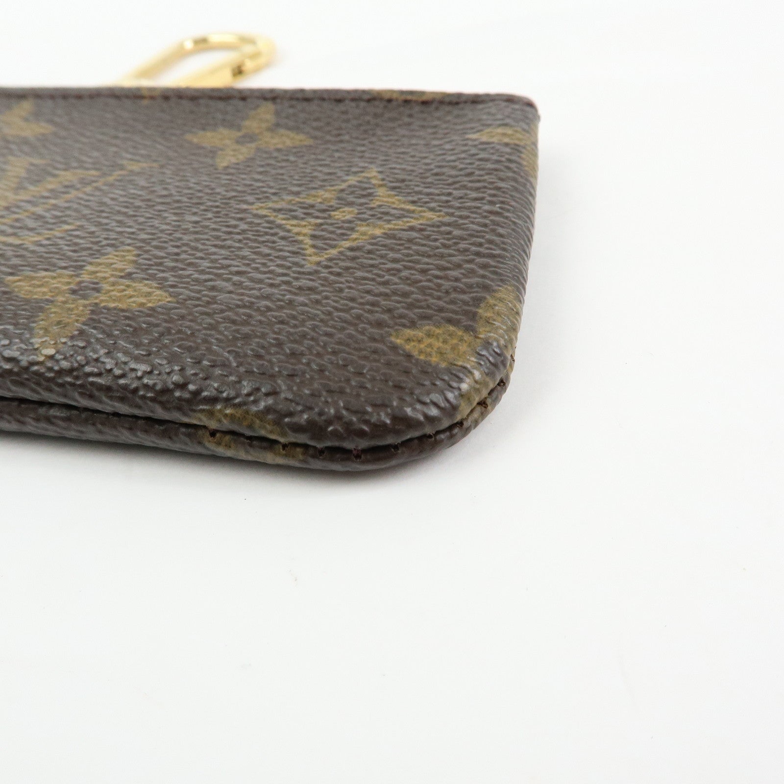 Louis Vuitton Monogram Pochette Cles Coin Case Key Case Brown M62650