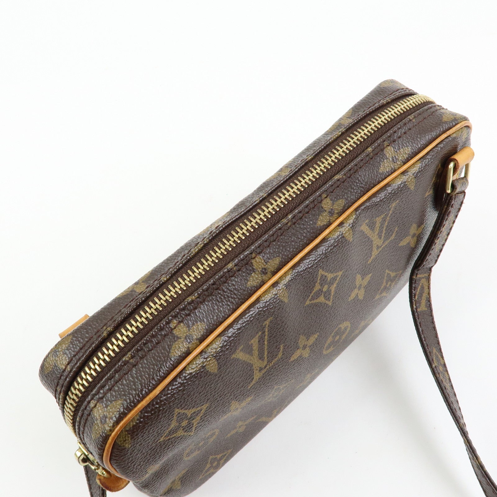 Louis Vuitton Monogram Pochette Marly Bandouliere Bag Brown M51828