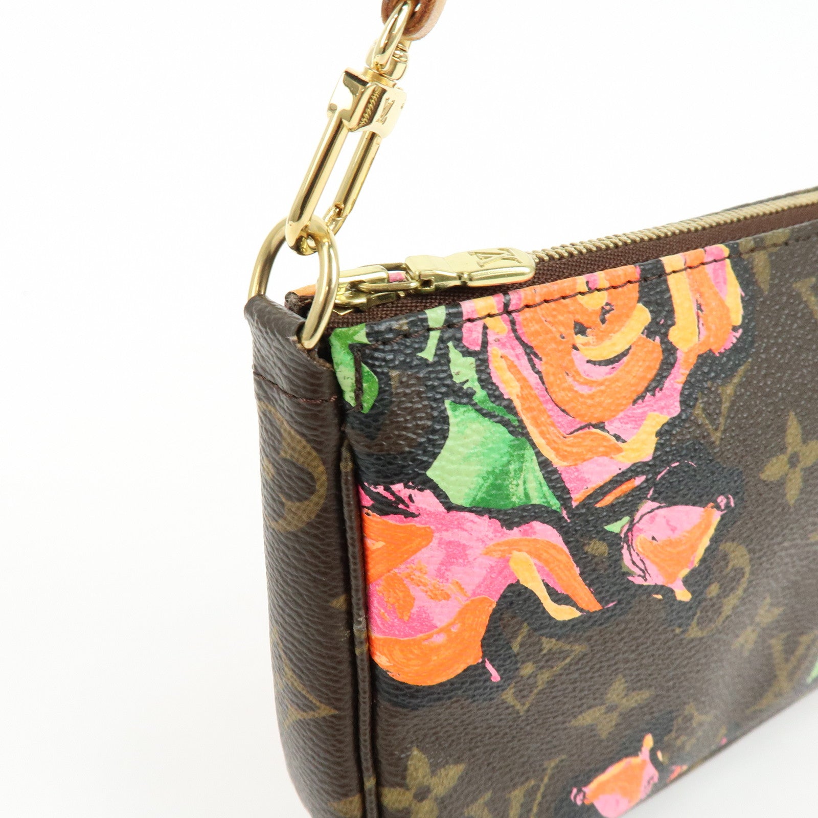Louis Vuitton Monogram Rose Pochette Accessoires Hand Bag Pouch M48615