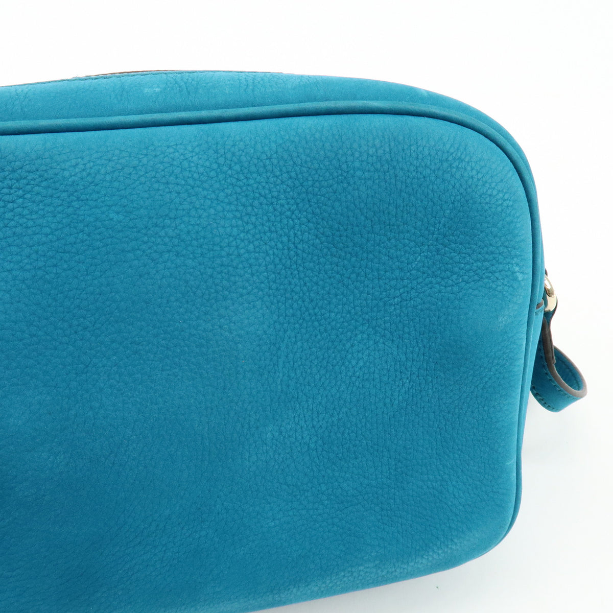 GUCCI SOHO Interlocking G Leather Disco Bag Shoulder Bag Blue 308364