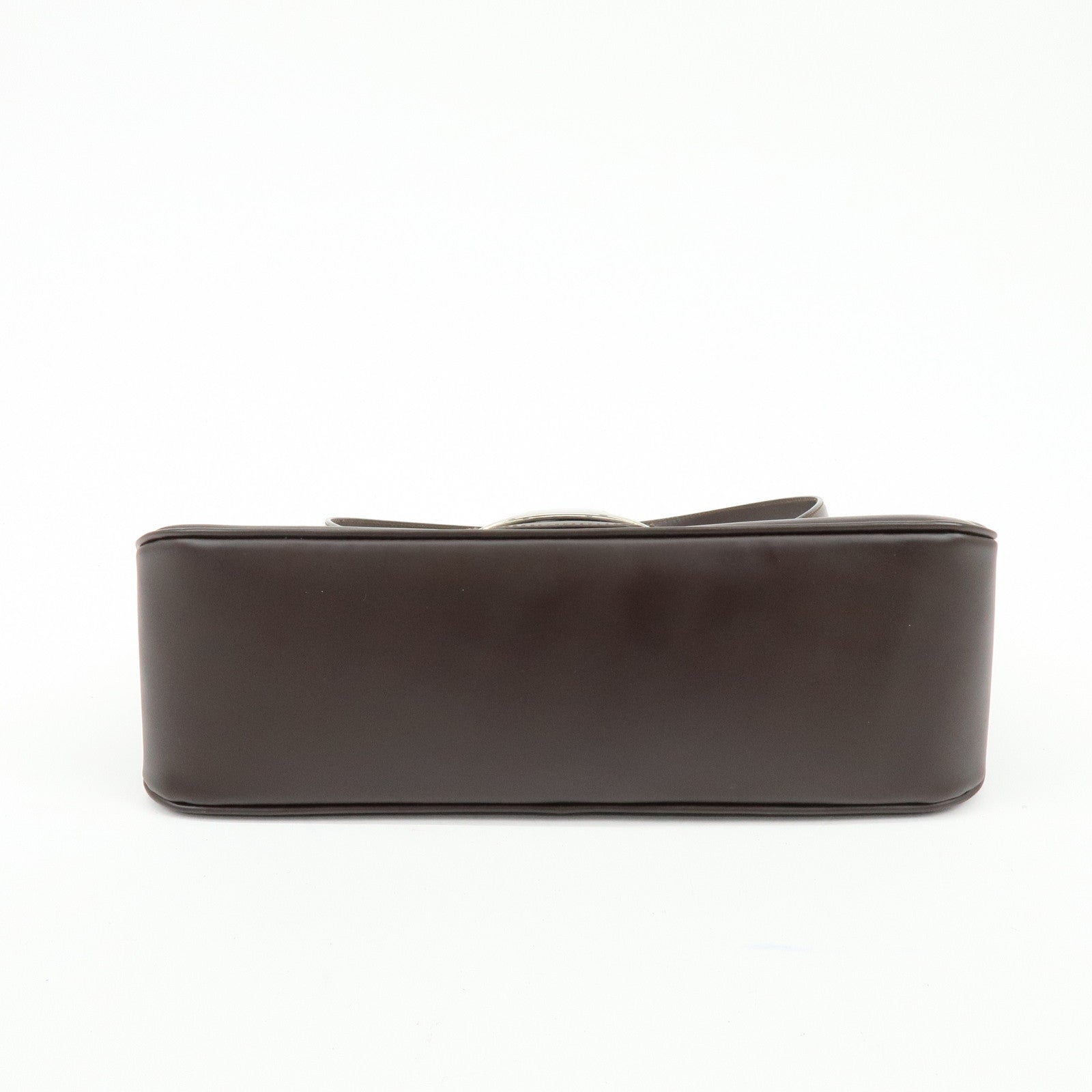Ferragamo Vara Leather Shoulder Bag Hand Bag Dark Brown
