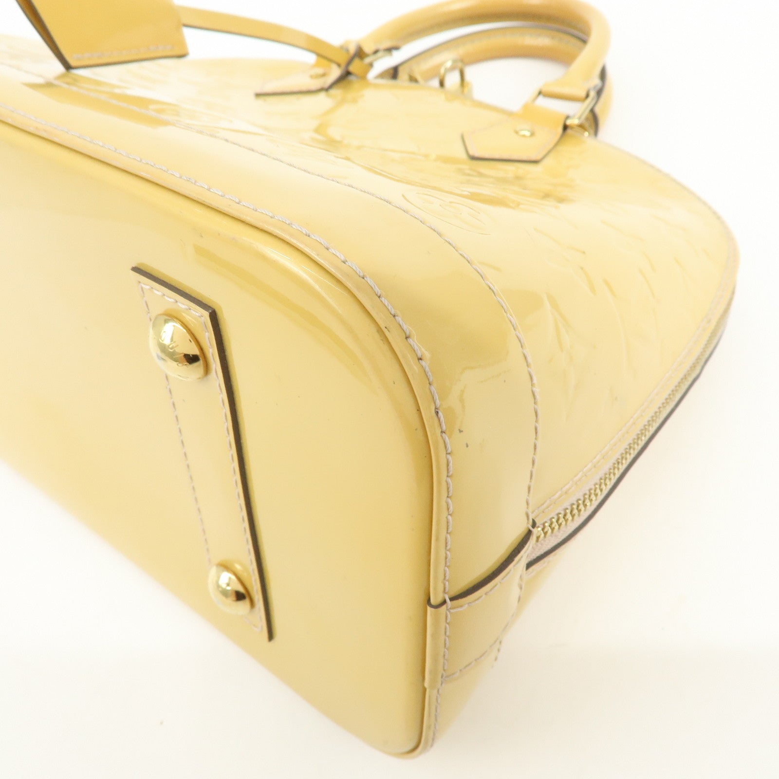 Louis Vuitton Monogram Vernis Alma PM Hand Bag Rose Florentins M91614
