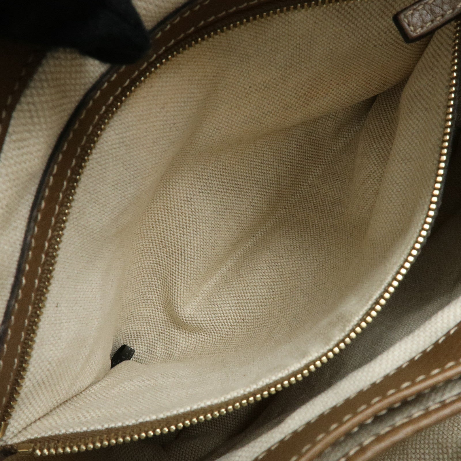 GUCCI Bamboo Canvas Leather 2Way Hand Bag Flower Print Brown 308360