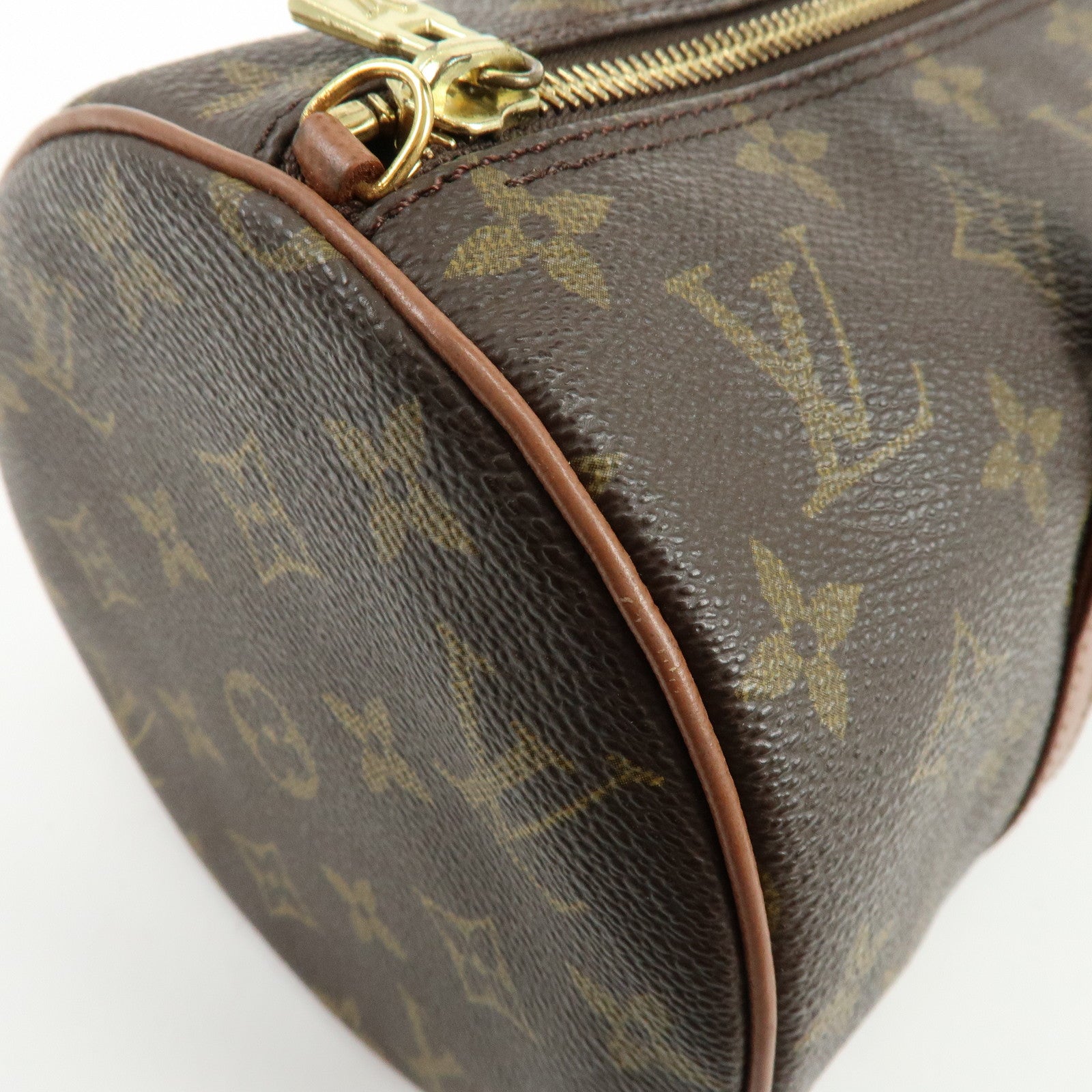 Louis Vuitton Monogram Papillon 30 Hand Bag Old Style Brown M51365