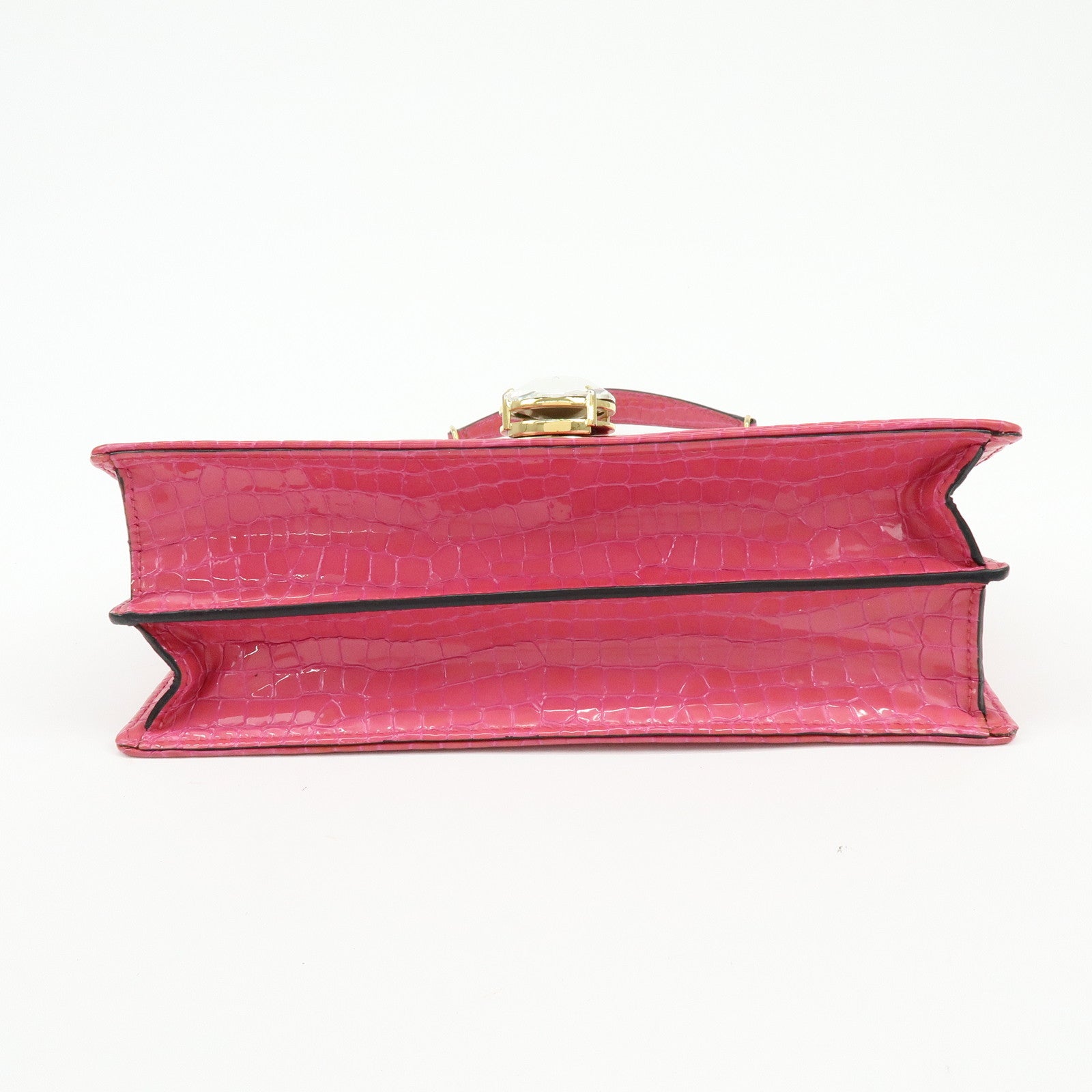 MIU MIU Jacquard Embossed Leather 2Way Hand Shoulder Bag Pink 5BD233