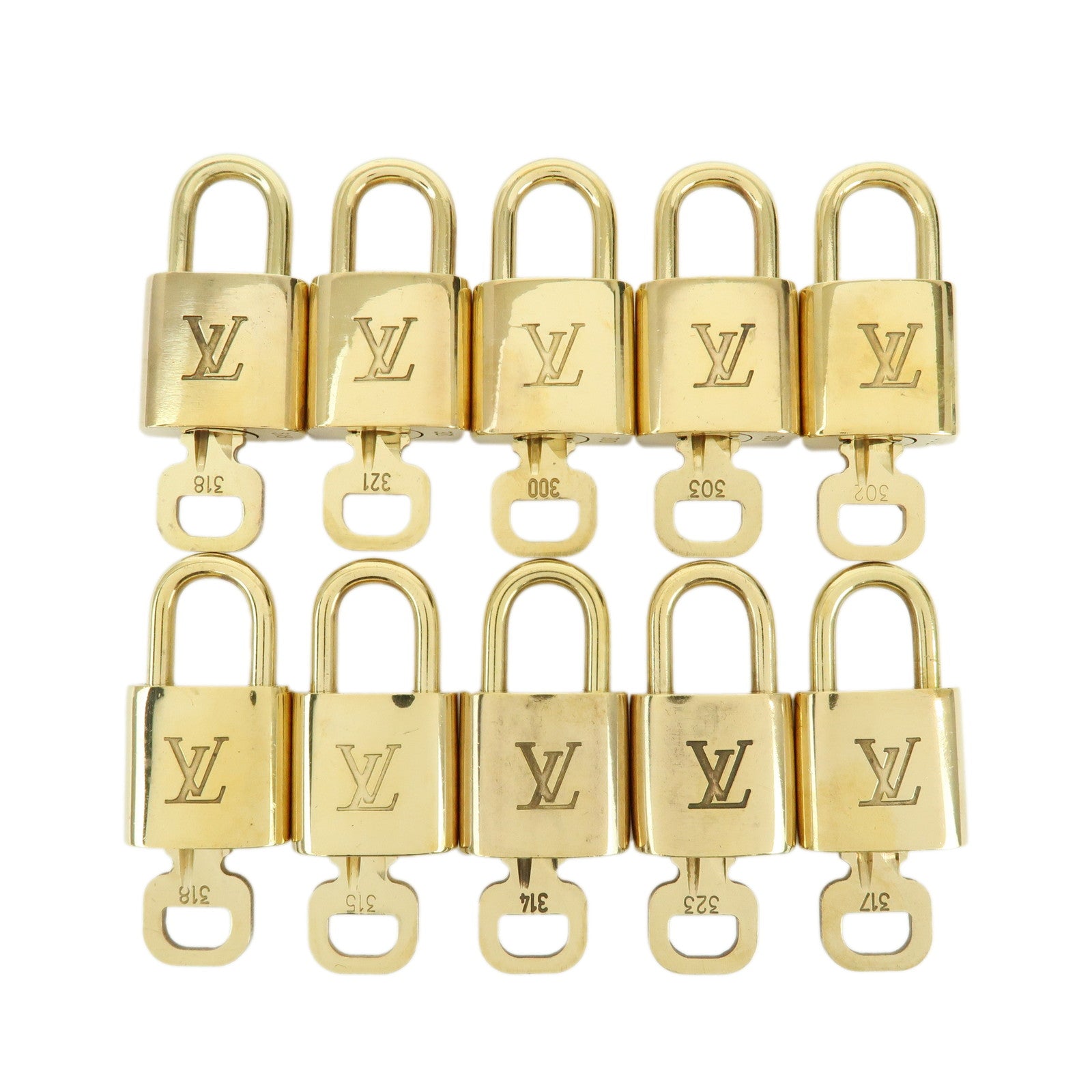 Louis Vuitton Set of 10 Lock & Key Cadena Key Lock