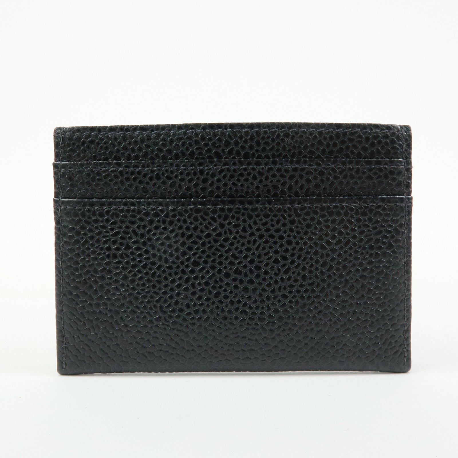 CHANEL COCO Mark Caviarskin Card Case Card Holder Black