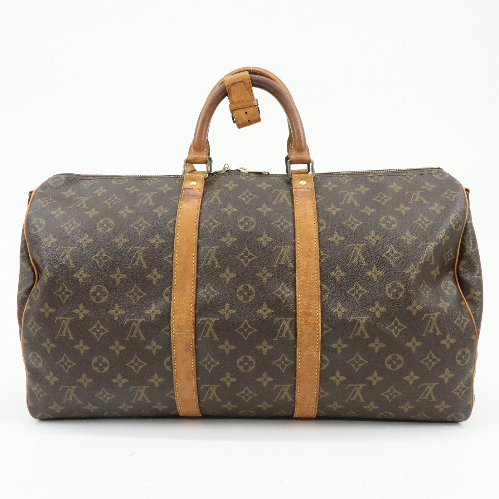 Louis Vuitton Monogram Keep All Bandouliere 50 Boston Bag Brown M41416