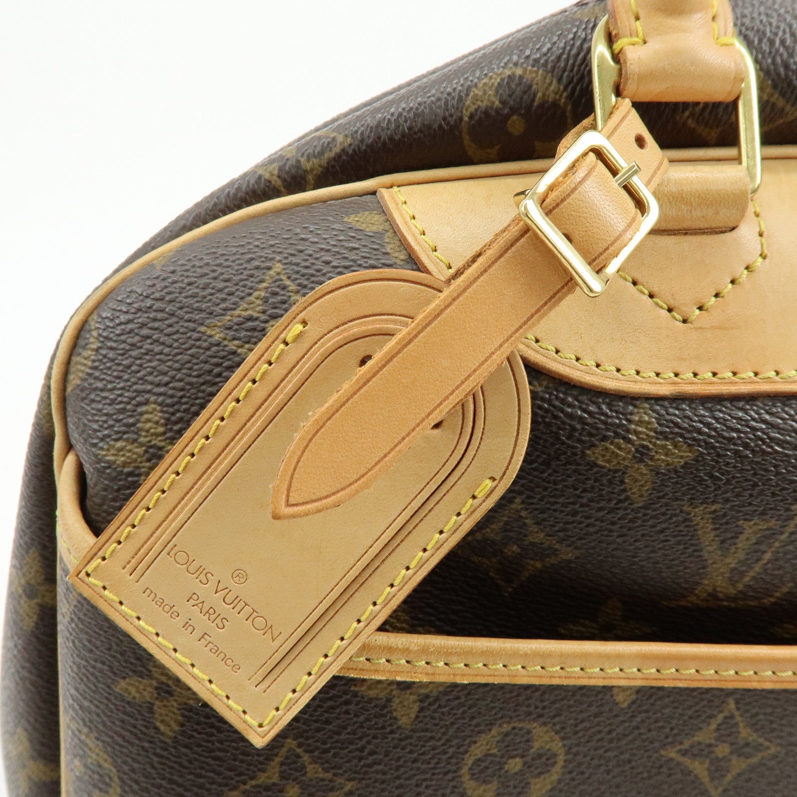 Louis Vuitton Monogram Deauville Canvas Hand Bag Brown M47270