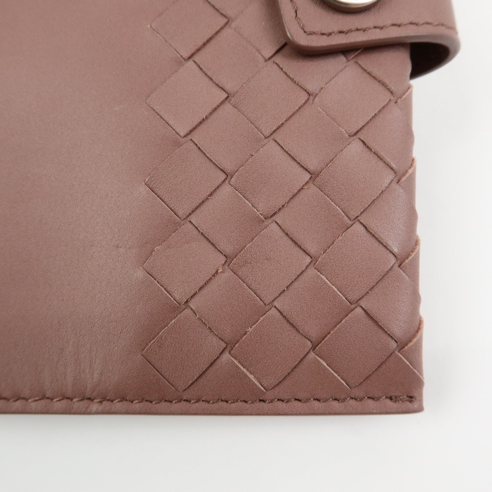 BOTTEGA VENETA Intrecciato Leather Agenda Planner Cover Brown