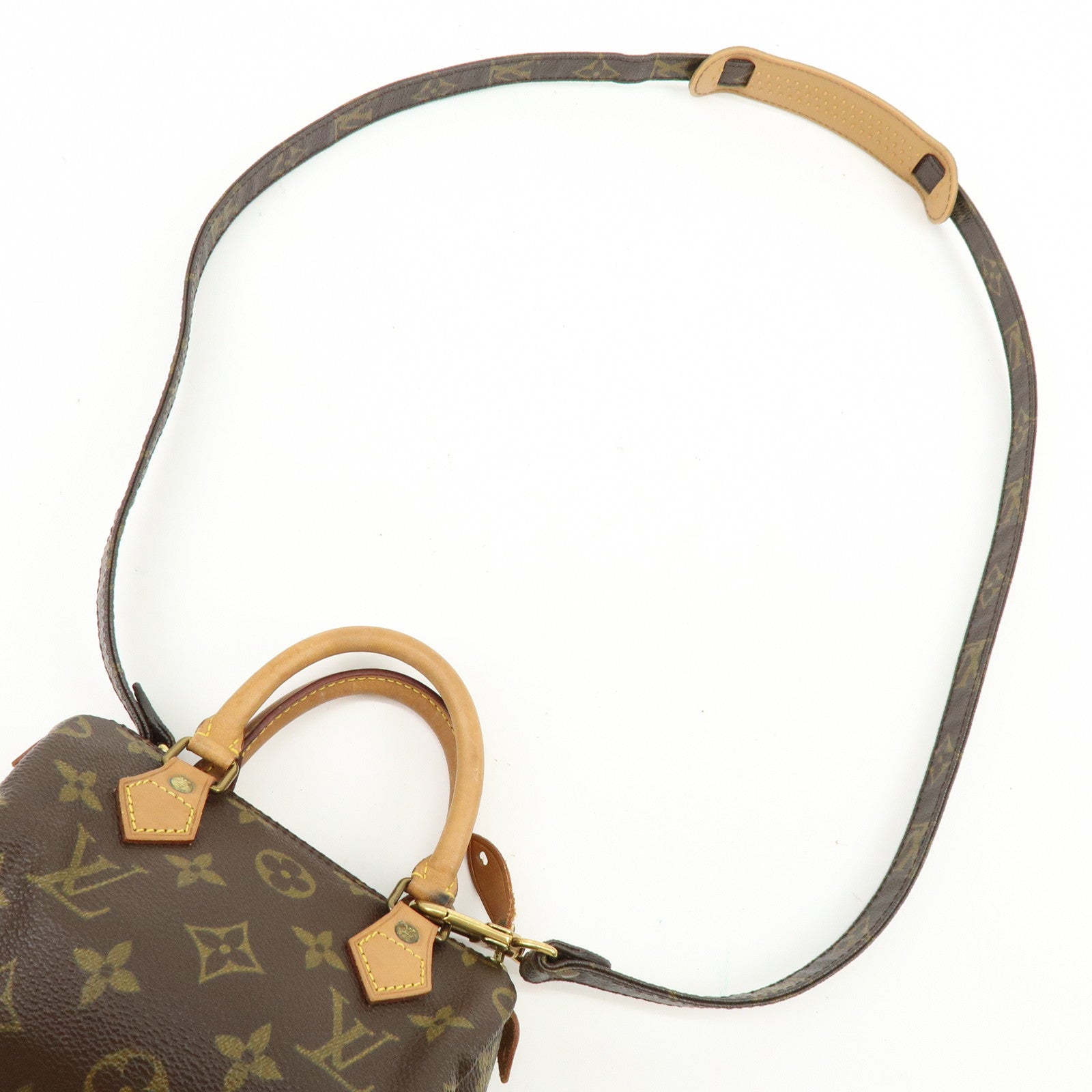 Louis Vuitton Monogram Mini Speedy Hand Bag and Strap Brown M41534 Lot