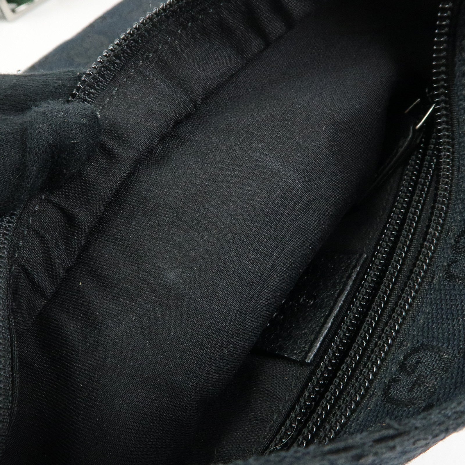 GUCCI Sherry GG Canvas Leather Shoulder Bag Messenger Bag Black