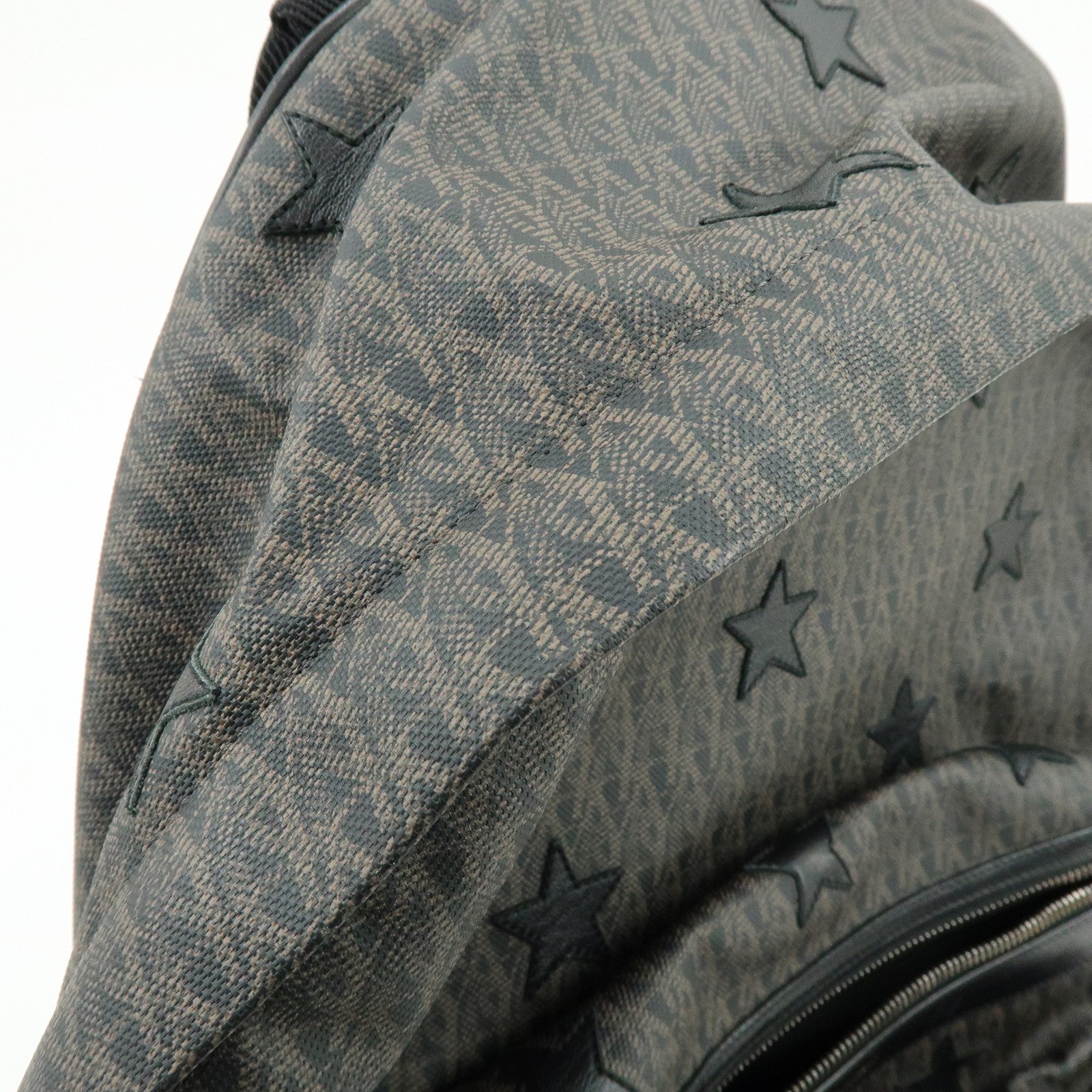 SAINT LAURENT PARIS Star Monogram PVC Leather Backpack Rucksack 415458