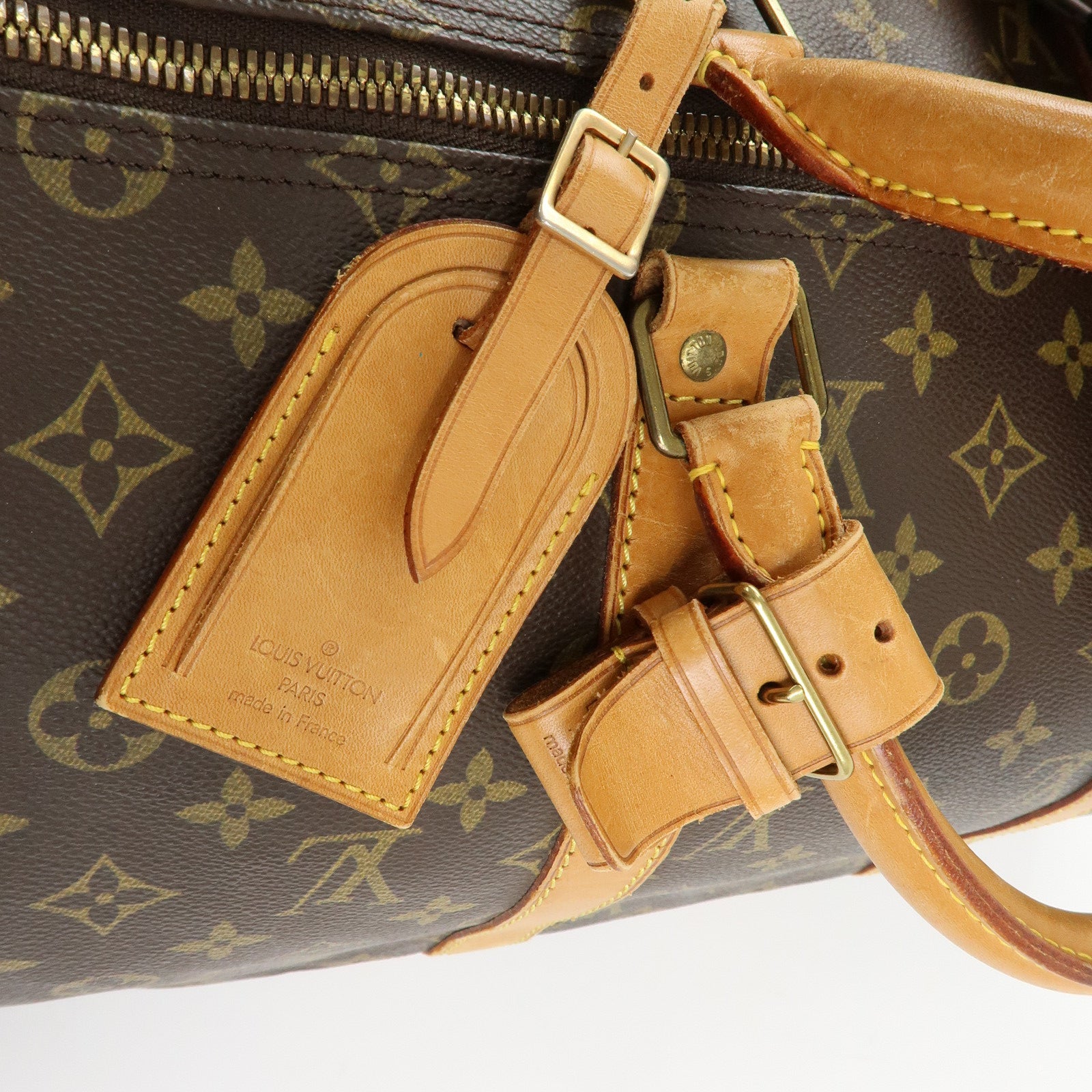 Louis Vuitton Monogram Keep All 50 Bandouliere Boston Bag Brown M41416