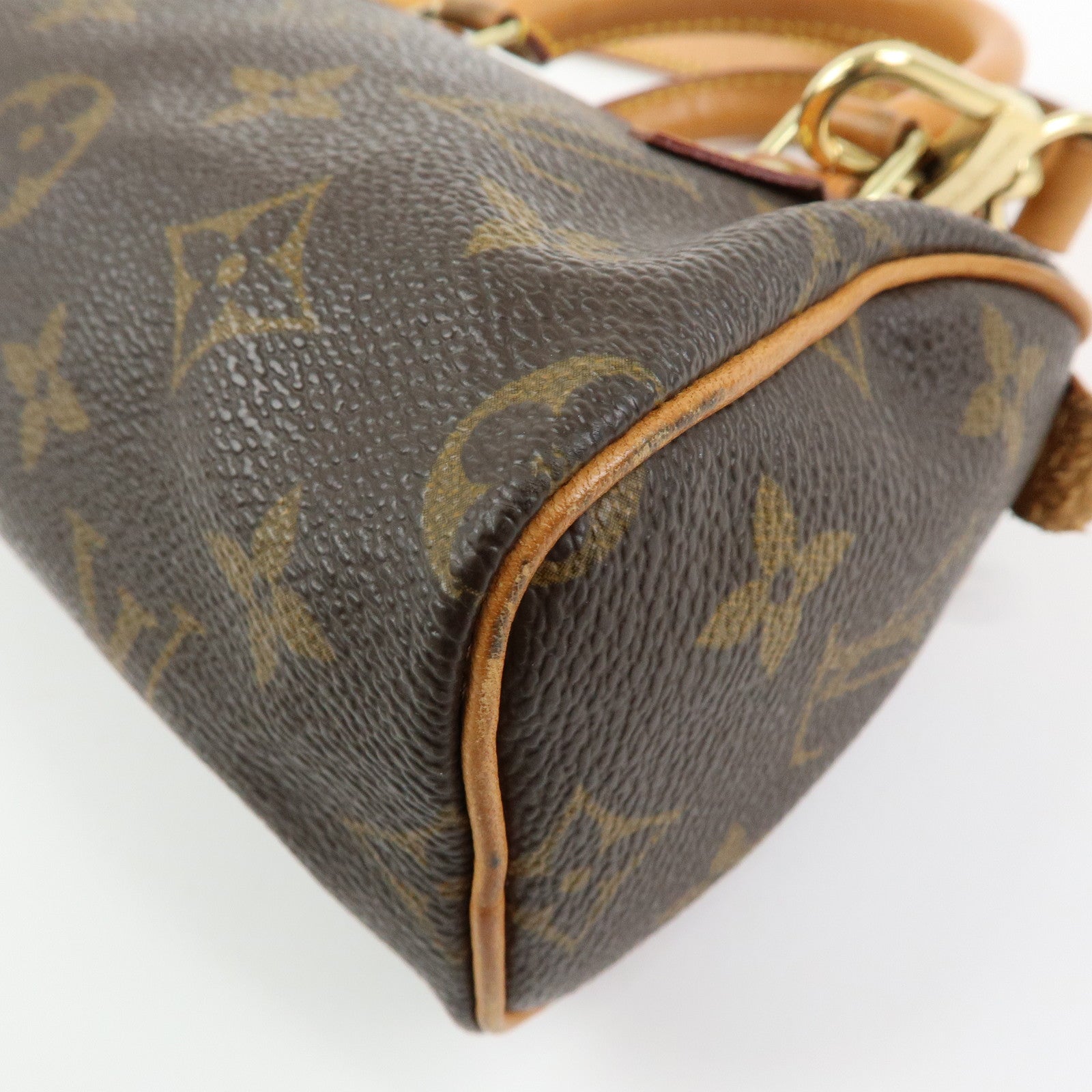 Louis Vuitton Monogram Mini Speedy Canvas Hand Bag & Strap M41534