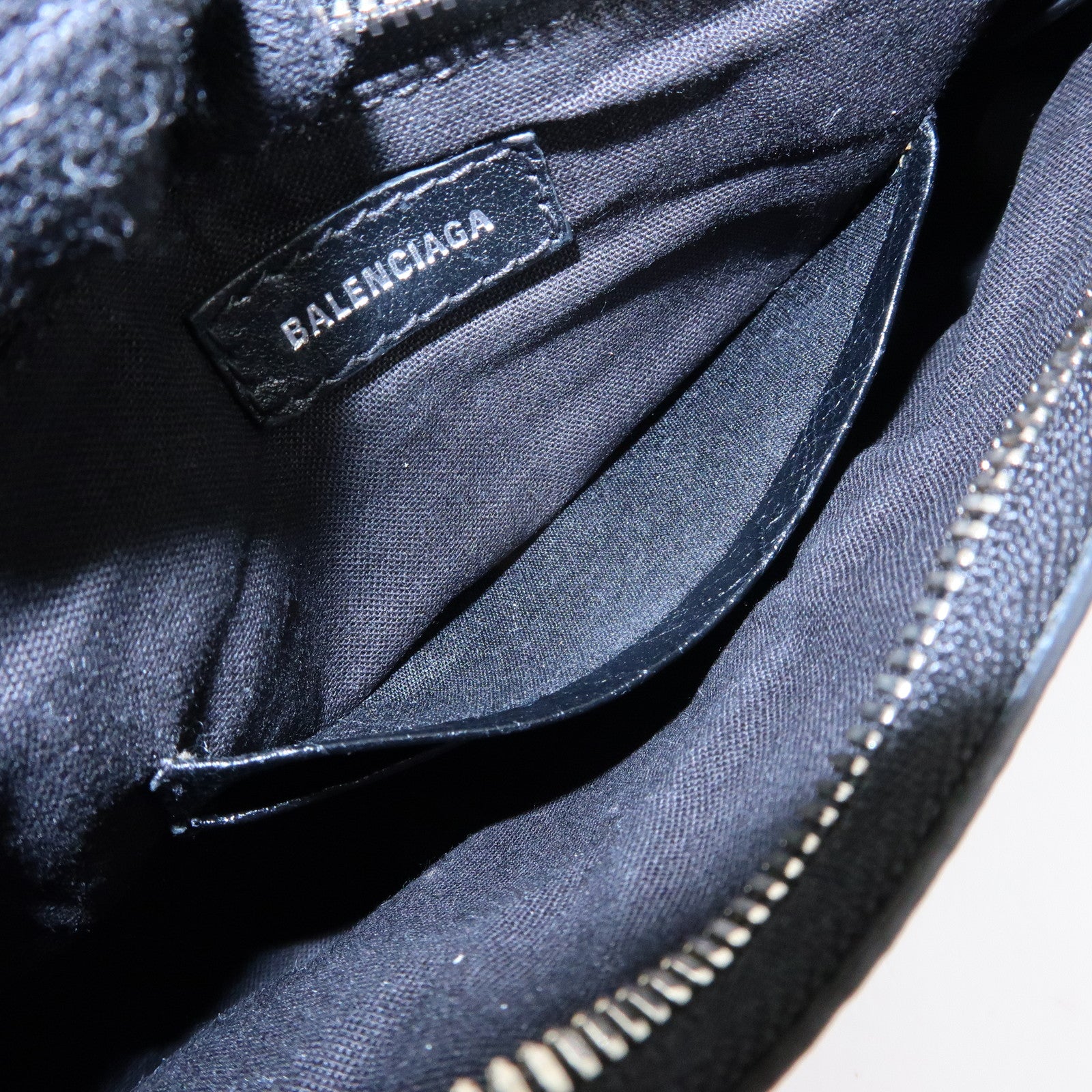 BALENCIAGA Le Cagole Mini Leather Chain Shoulder Bag Black 695814