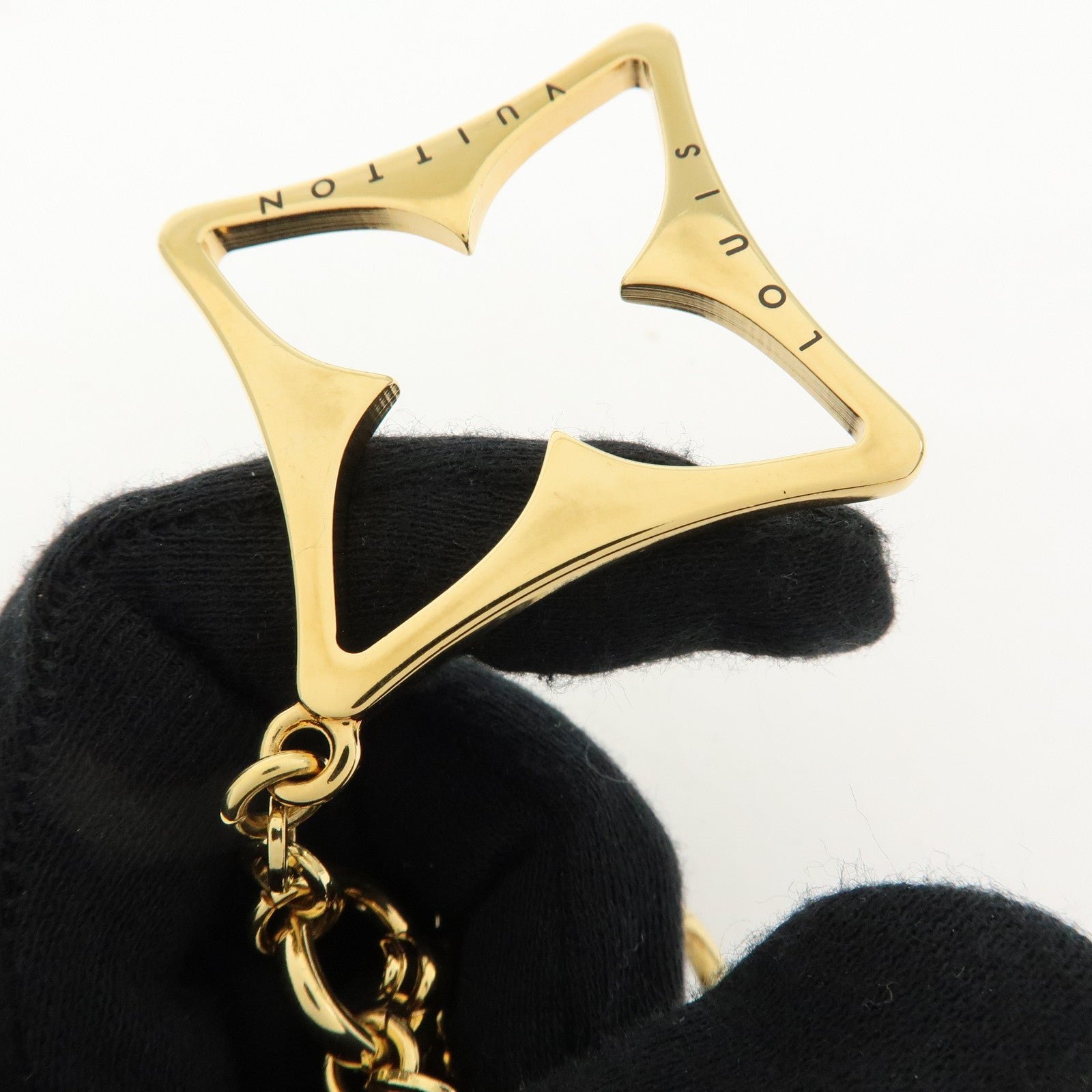 Louis Vuitton Porte Cles Puzzle Bag Charm Dark Brown Gold M65218