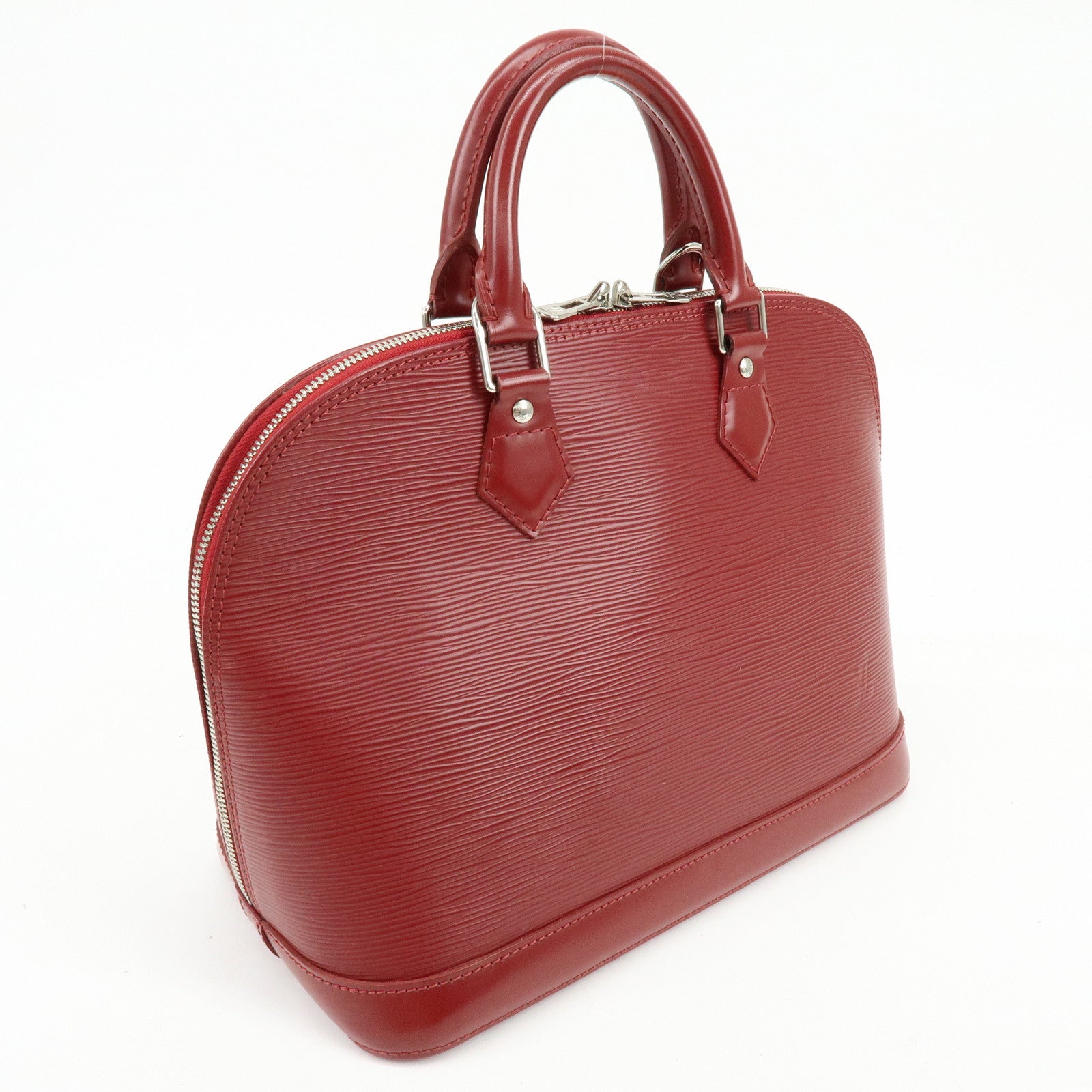 Louis Vuitton Epi Alma PM Leather Hand Bag Carmine Red M4058E