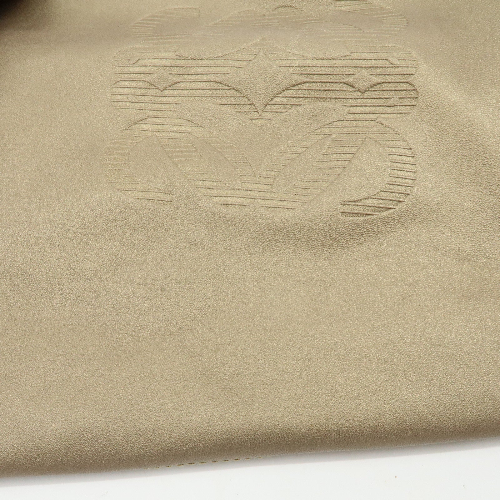 LOEWE Anagram Nappa Aire Leather Hand Bag Tote Bag Gold