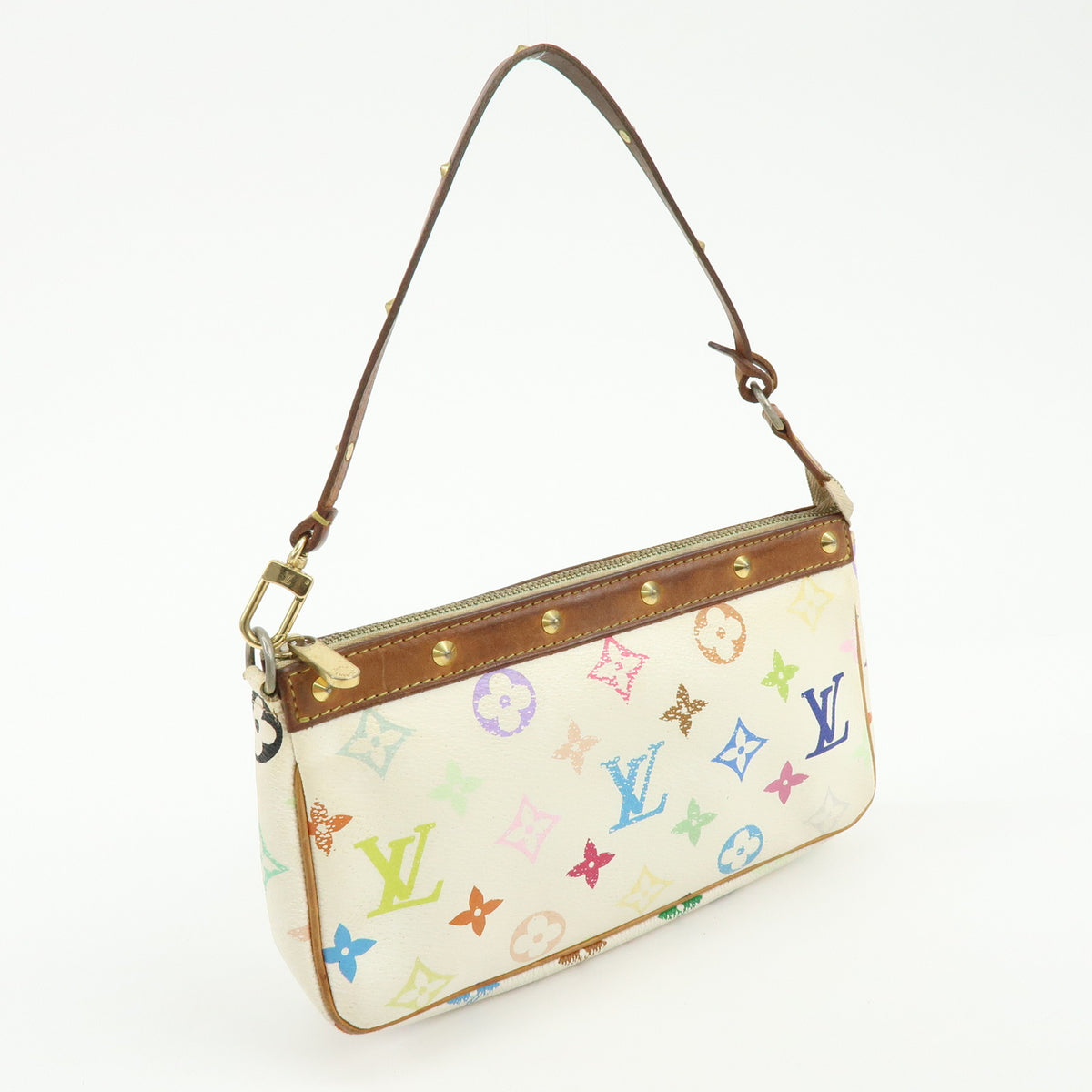 Louis Vuitton Monogram Multicolor Pochette Accessoires Blanc M92649