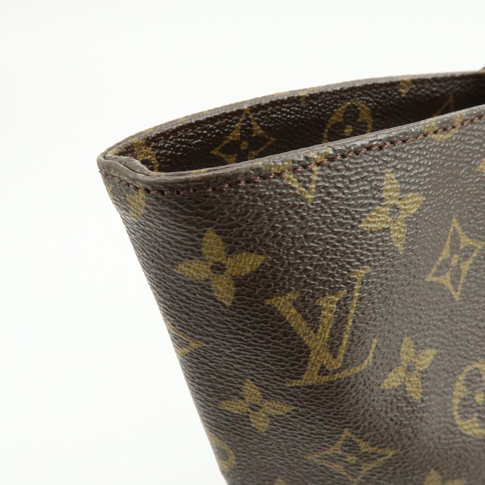 Louis Vuitton Monogram Sac Shopping Canvas Shoulder Bag Brown M51108