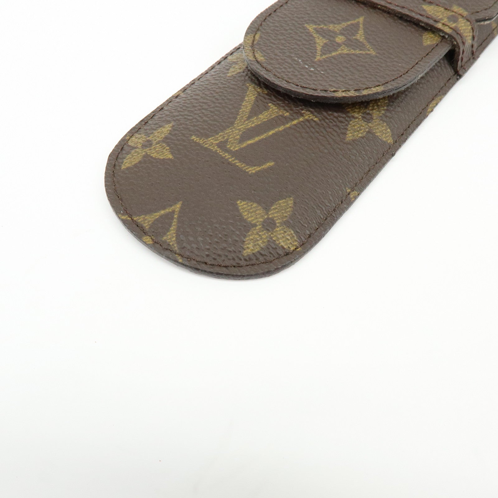 Louis Vuitton Monogram Etui Stylo Canvas Pen Case Brown