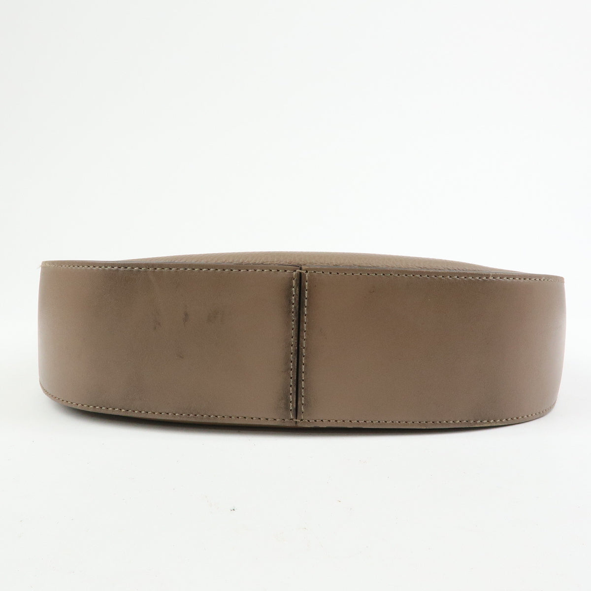 TOD'S  Oboe Leather Shoulder Bag Hand Bag Taupe Brown